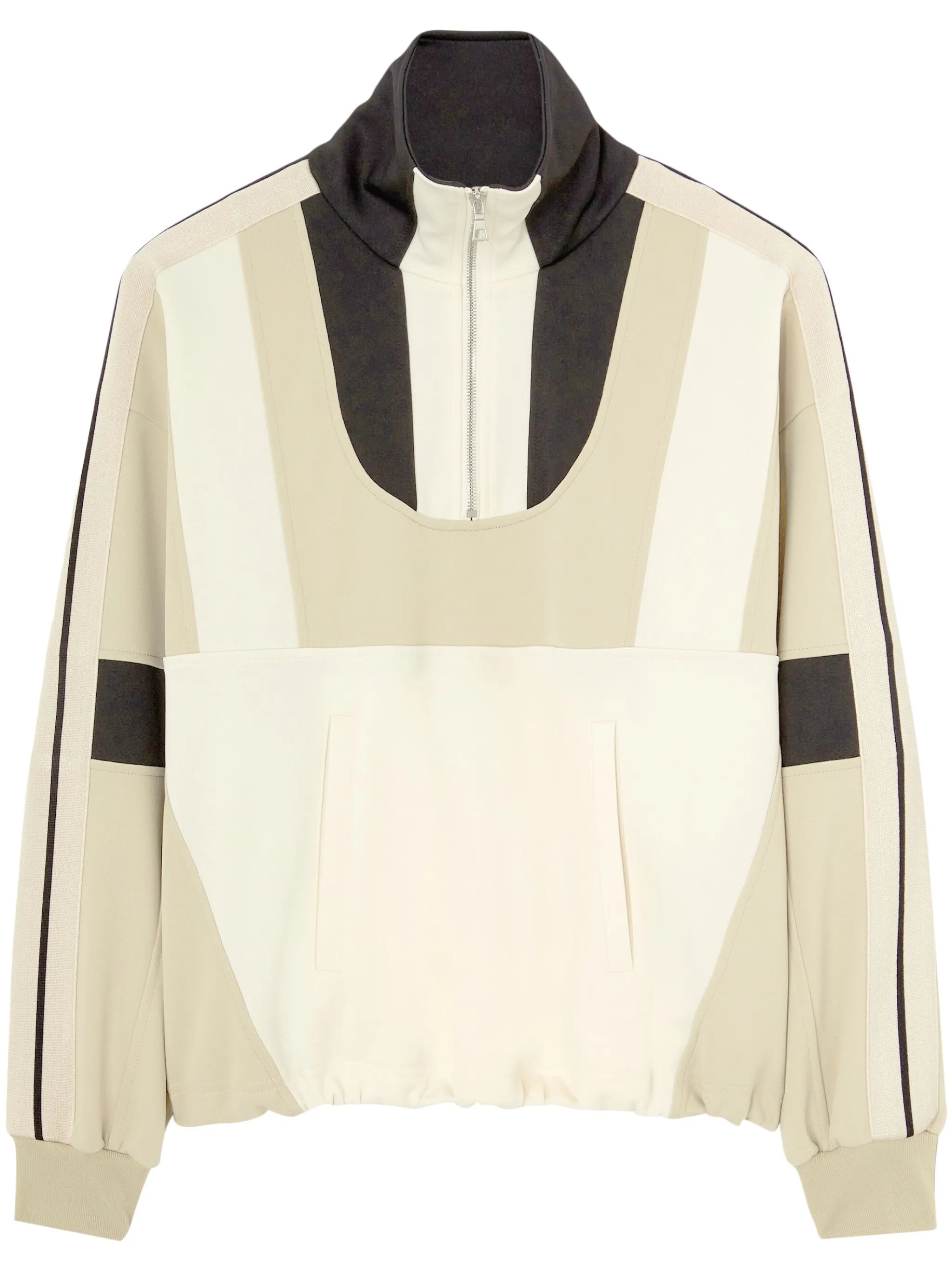 panelled half-zip jacket
