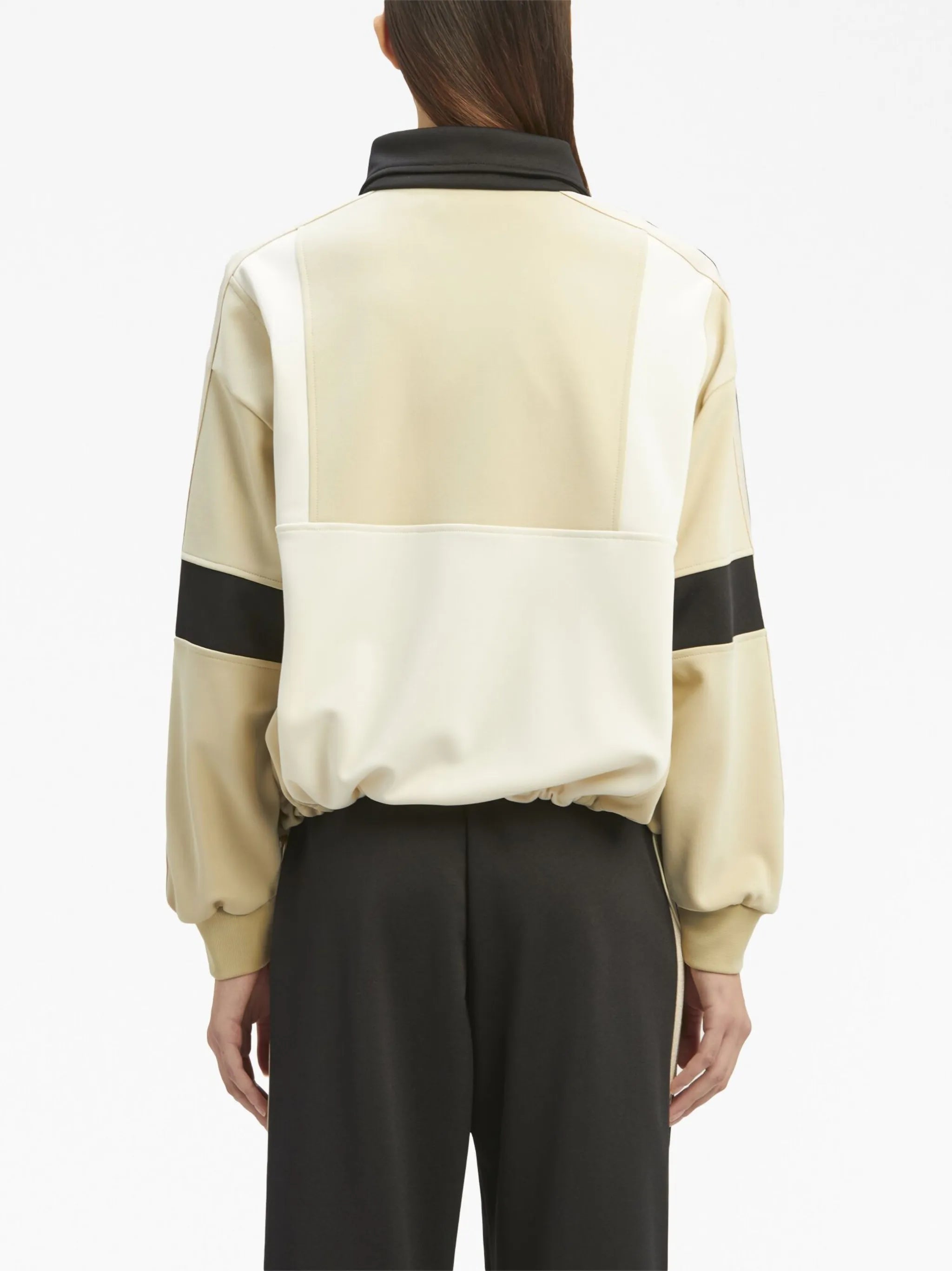 panelled half-zip jacket
