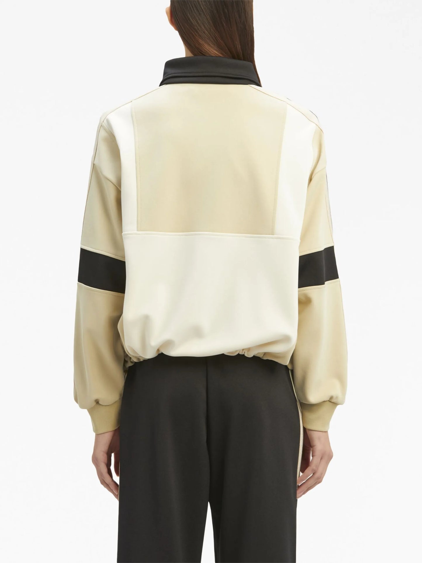 panelled half-zip jacket