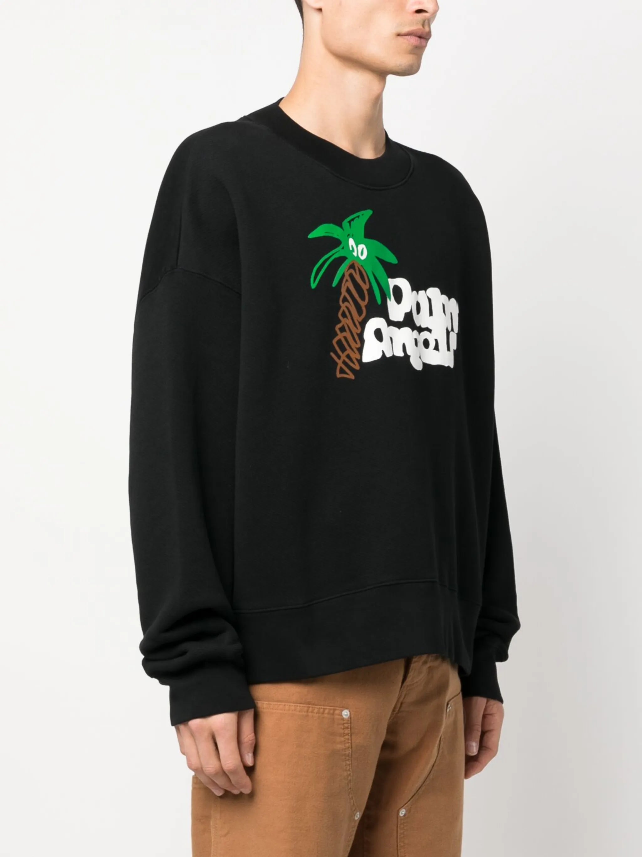 logo-print organic cotton sweatshirt