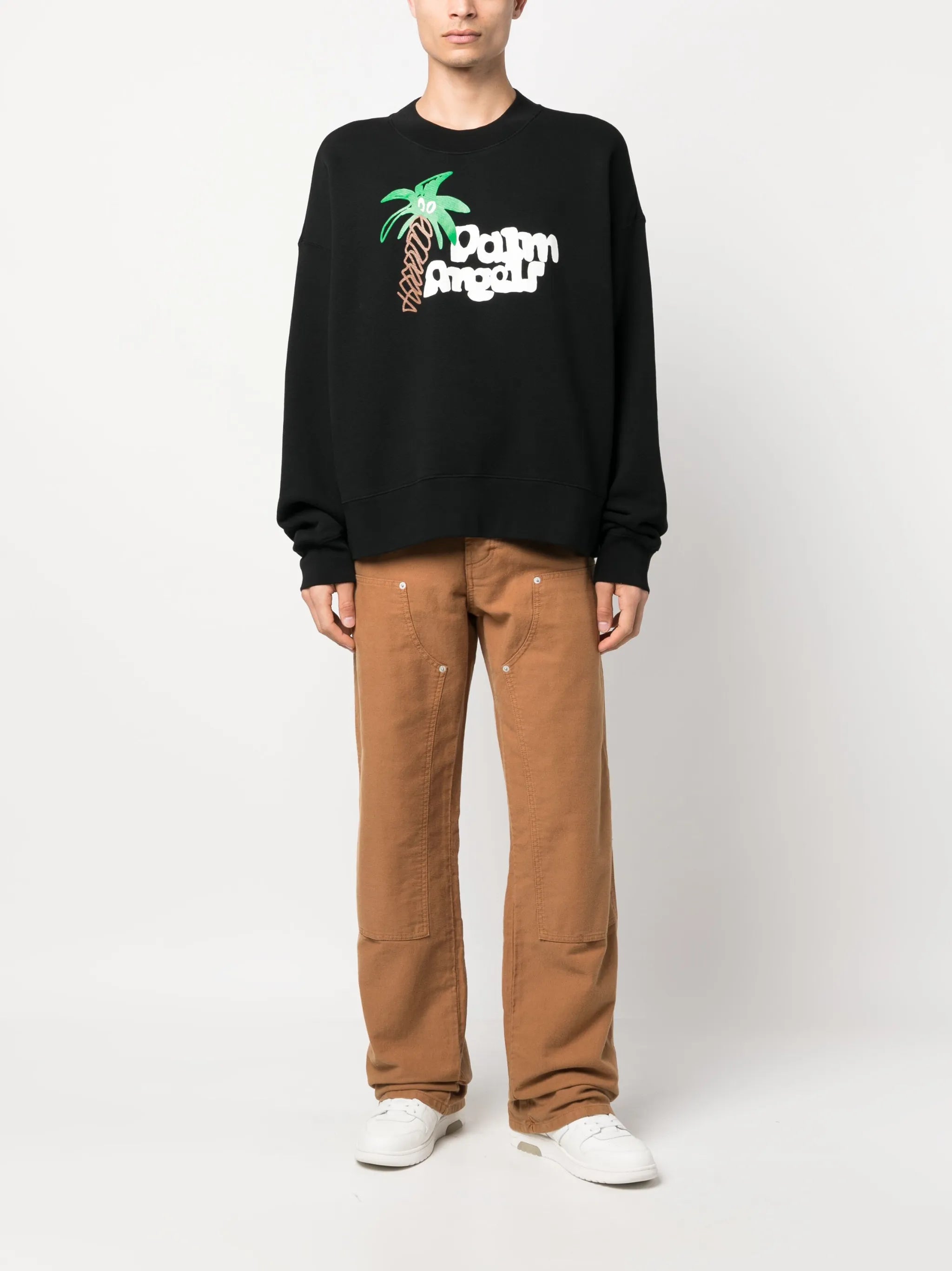 logo-print organic cotton sweatshirt