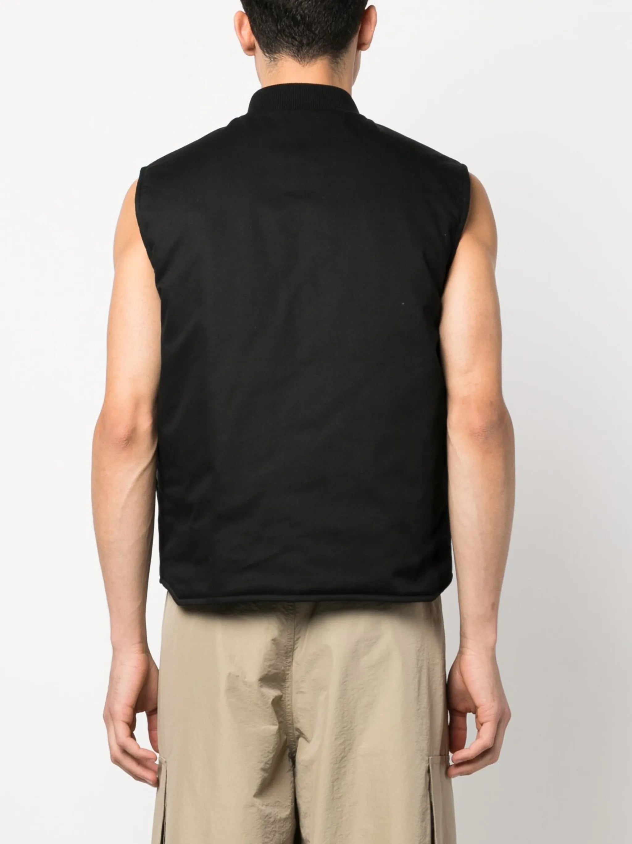 Sartorial-tape zip-up gilet