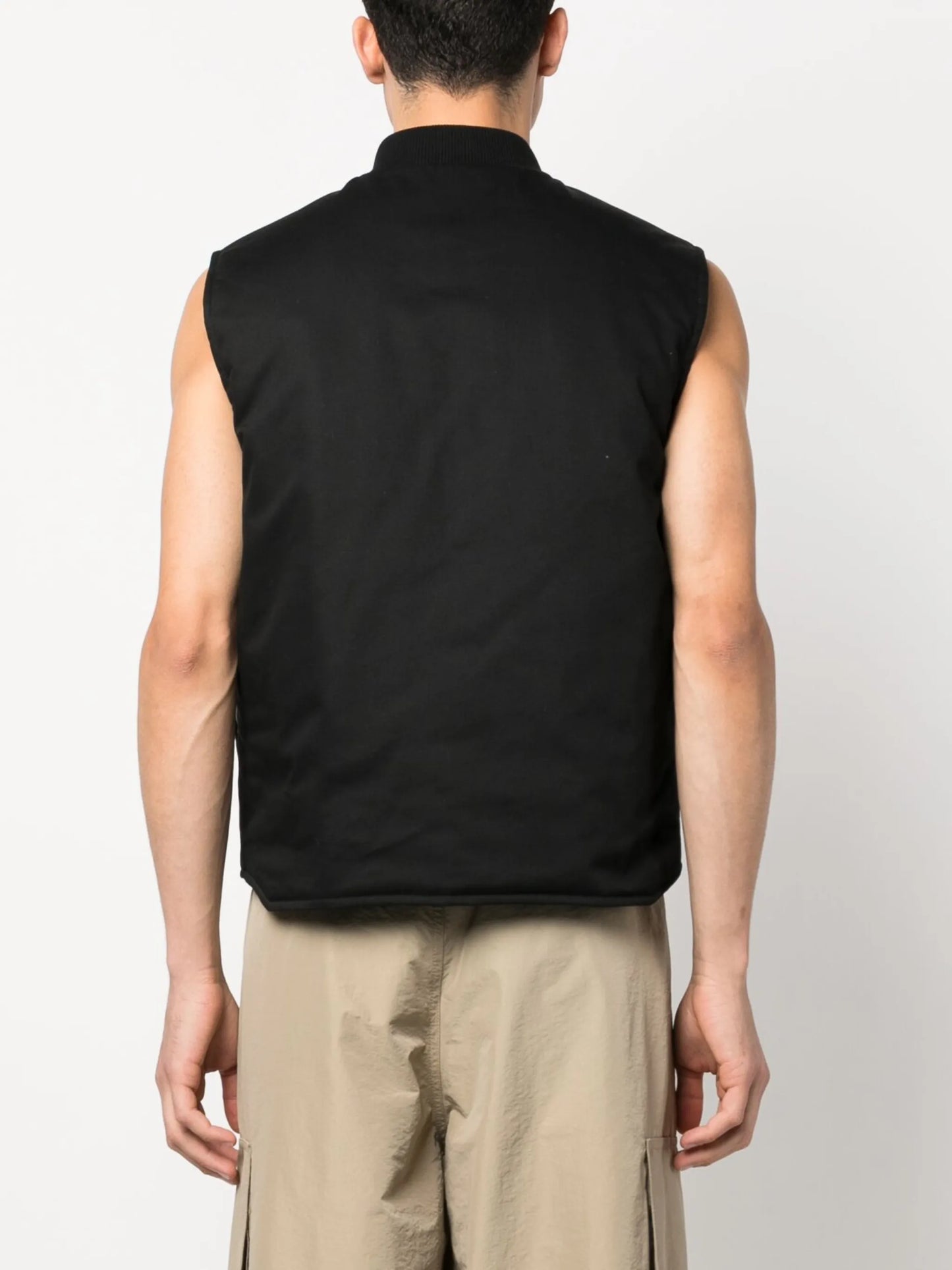 Sartorial-tape zip-up gilet