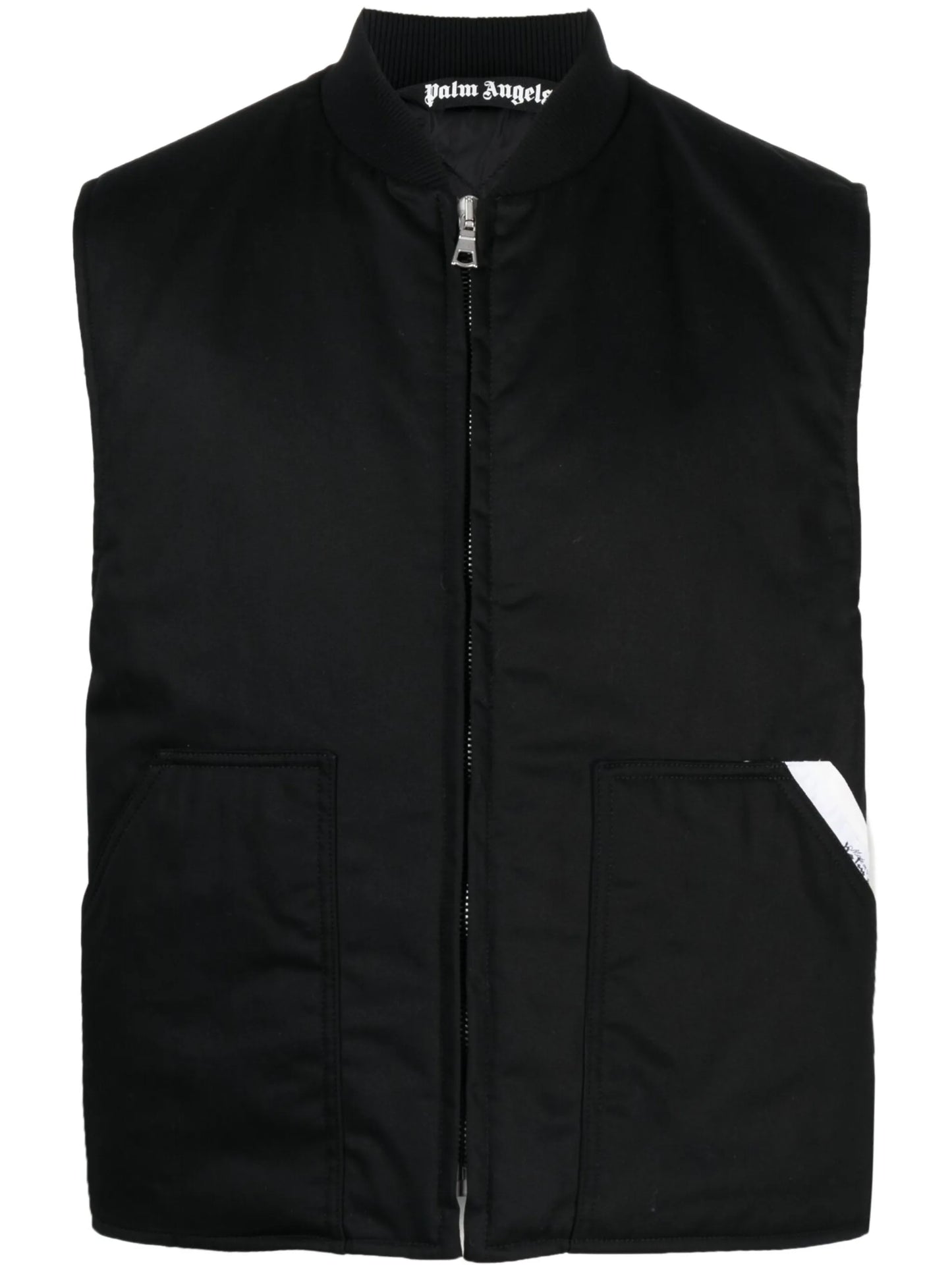 Sartorial-tape zip-up gilet