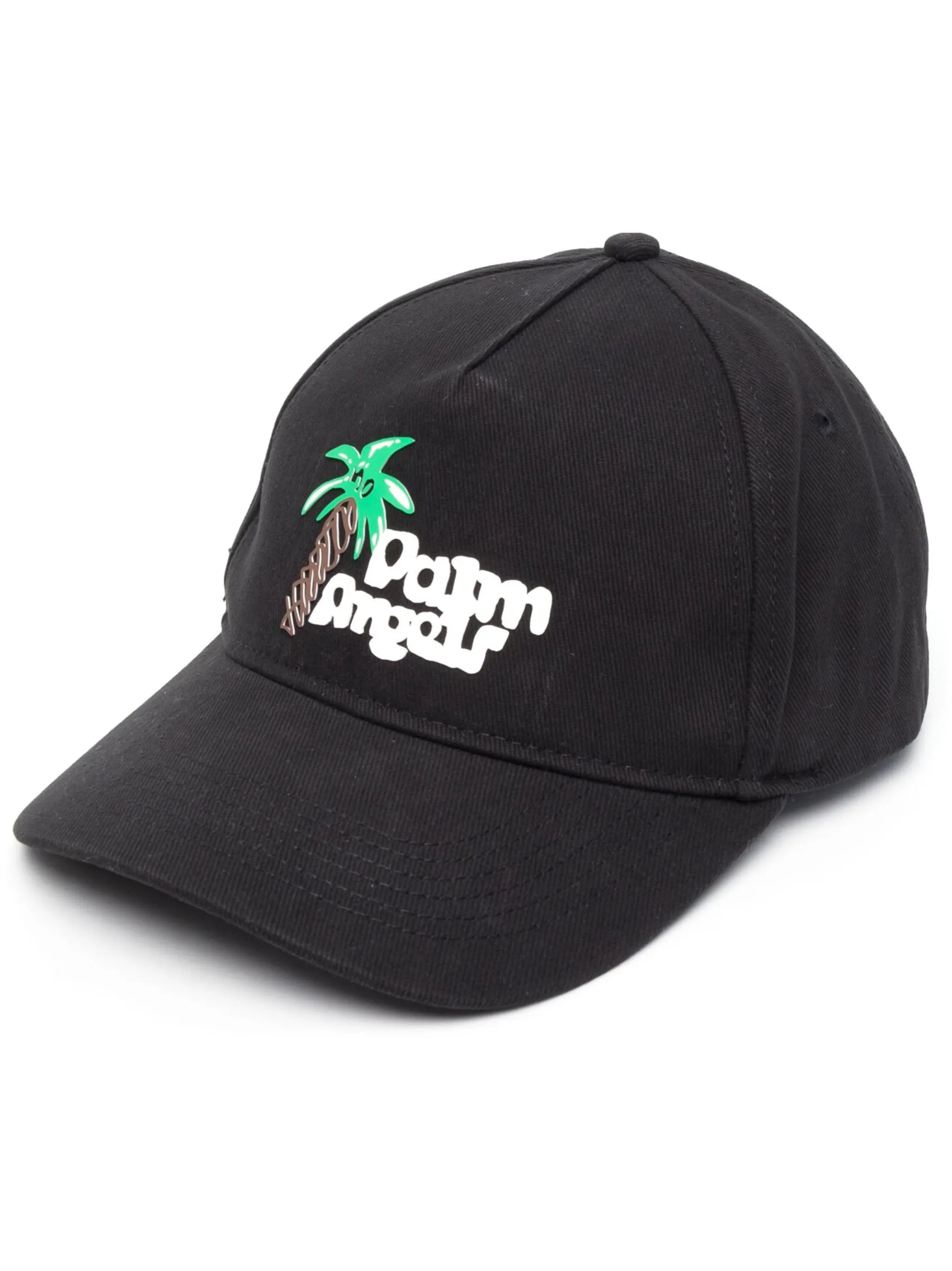 Sketchy logo-print baseball cap