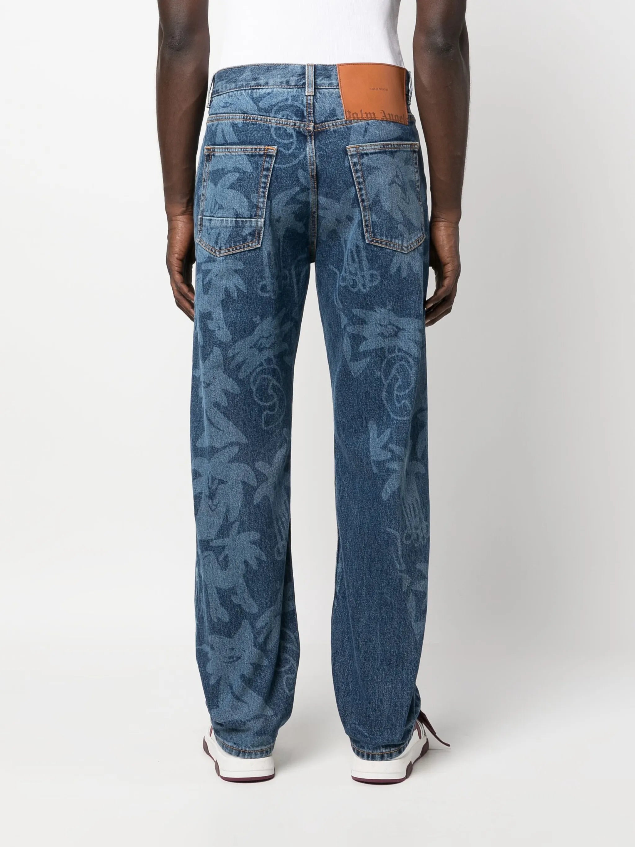 Palmity palm tree-print jeans
