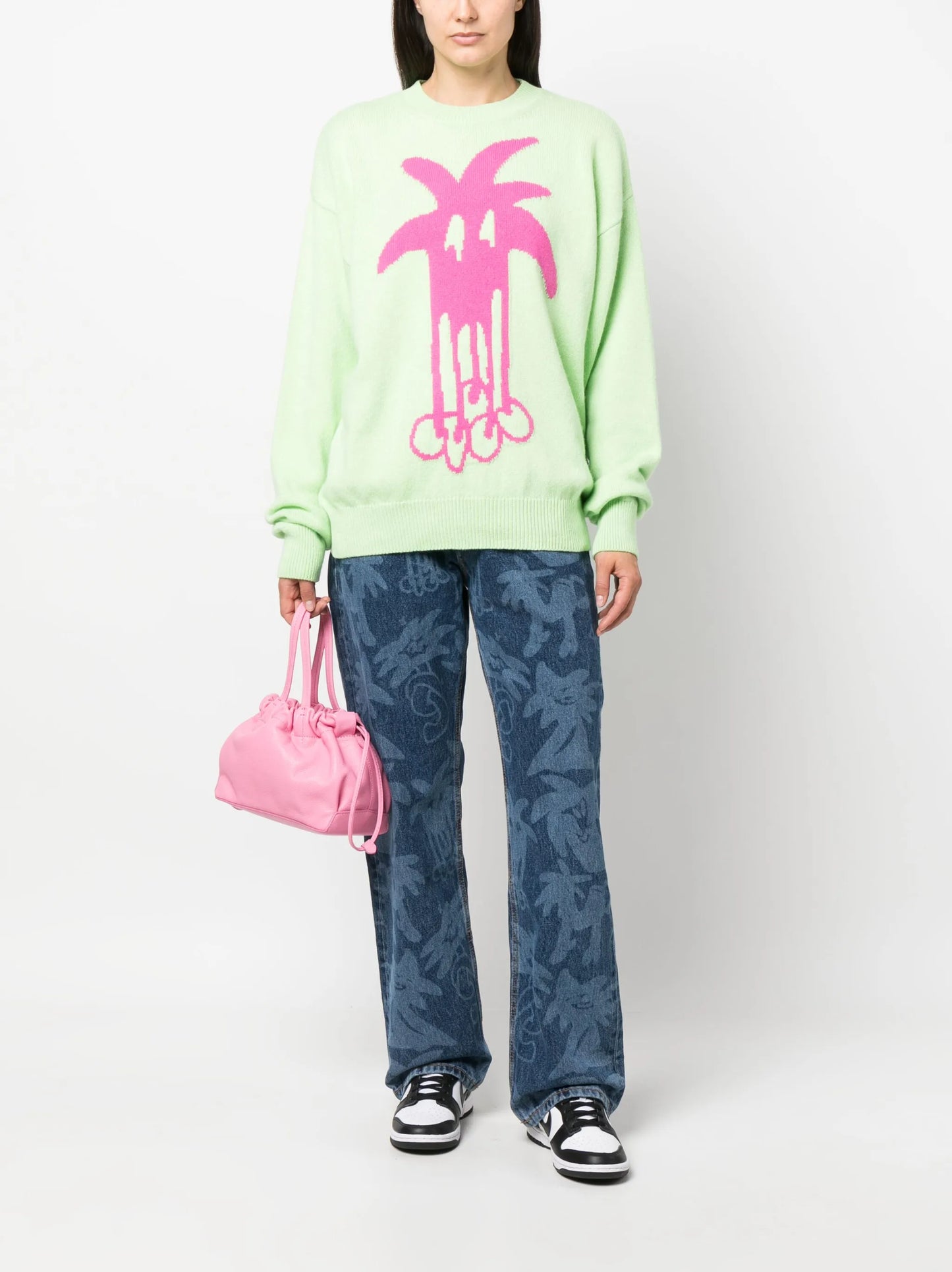 Palmity palm tree-print jeans
