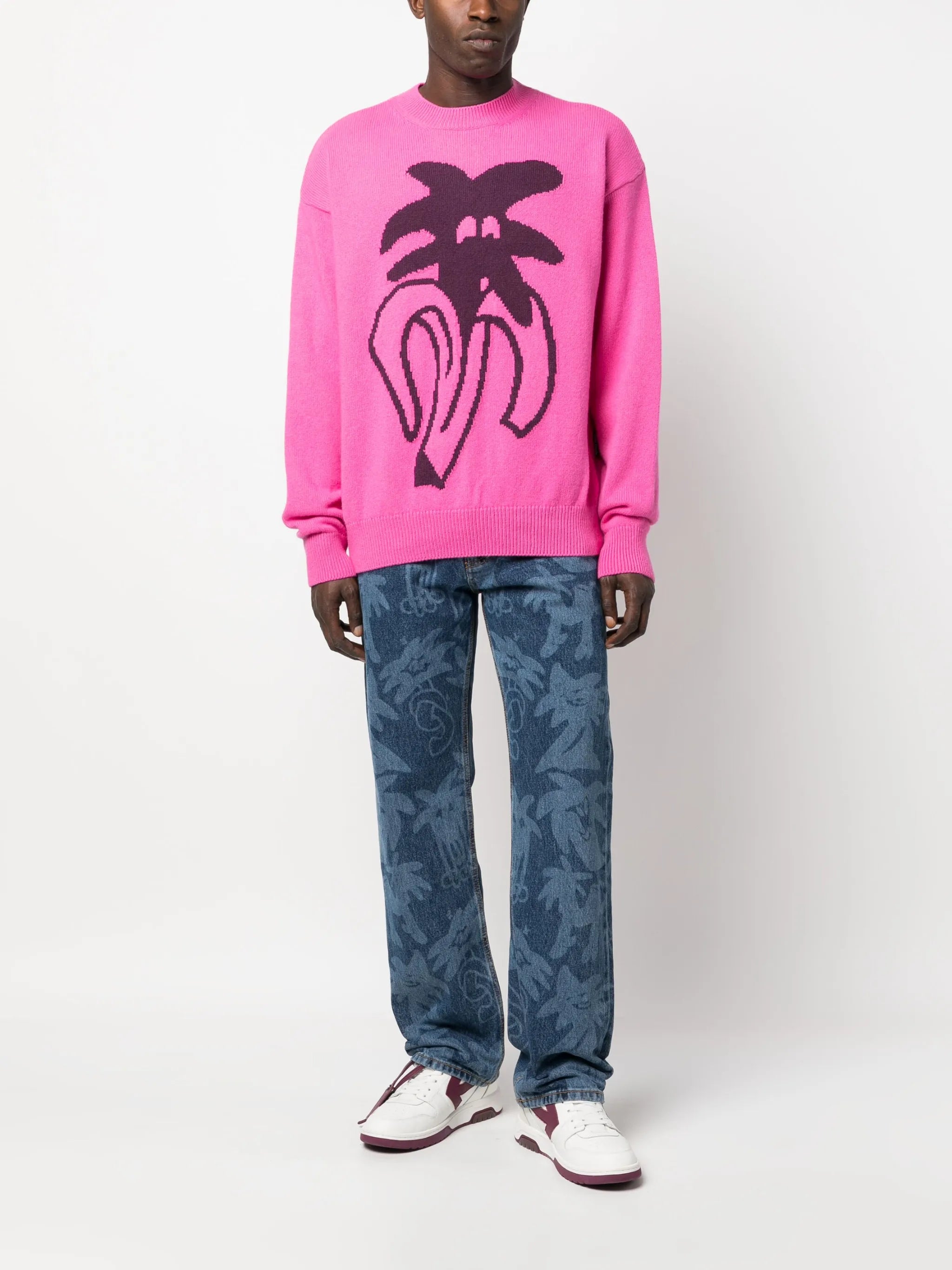 Palmity palm tree-print jeans
