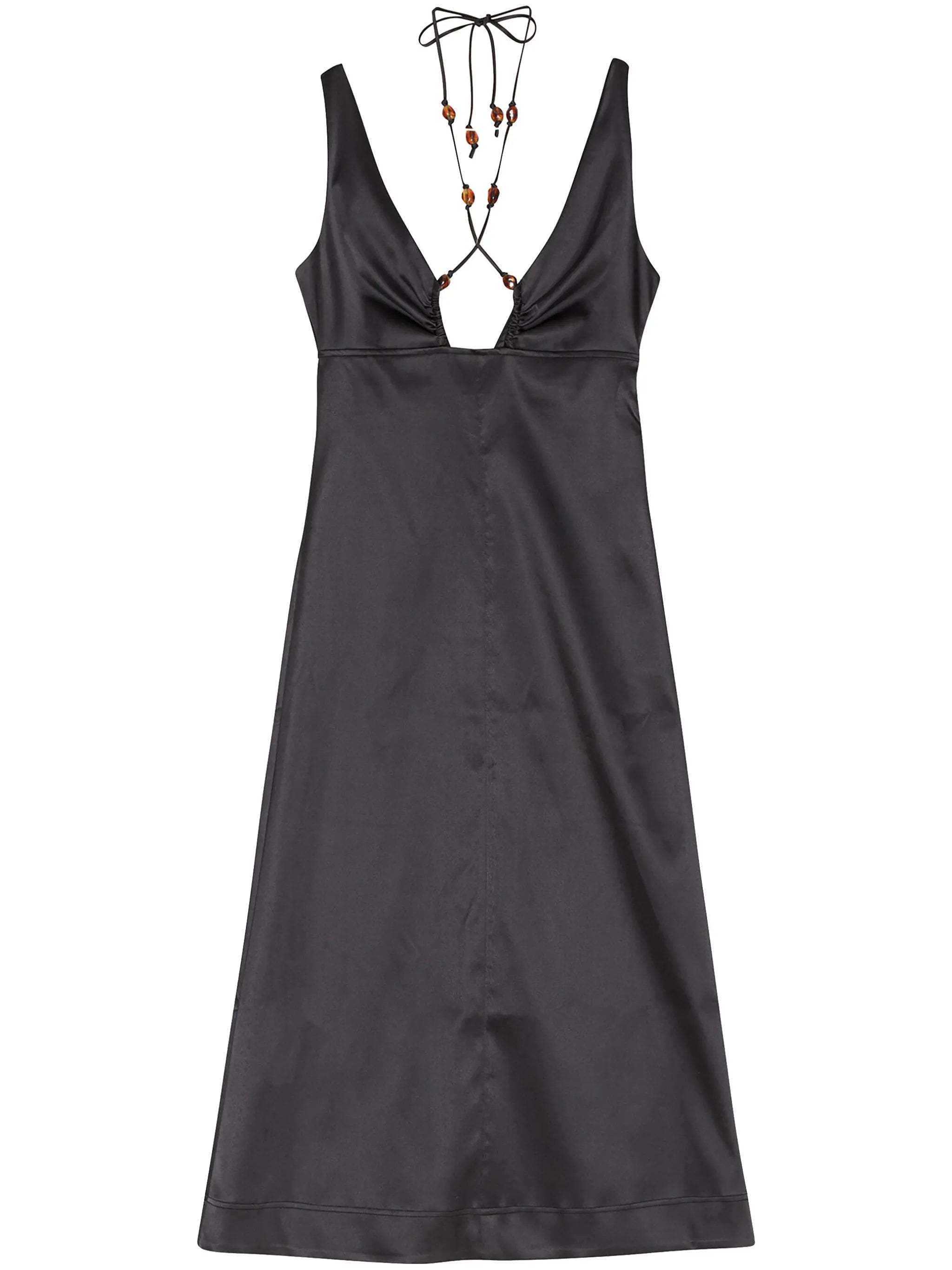 v-neck sleeveless dress