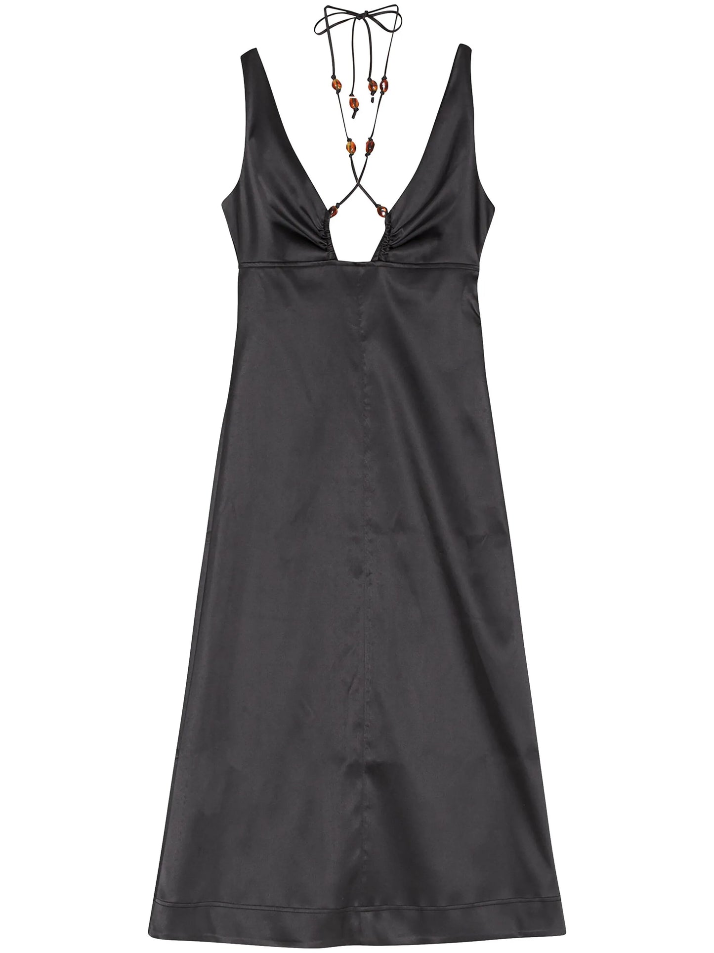 v-neck sleeveless dress
