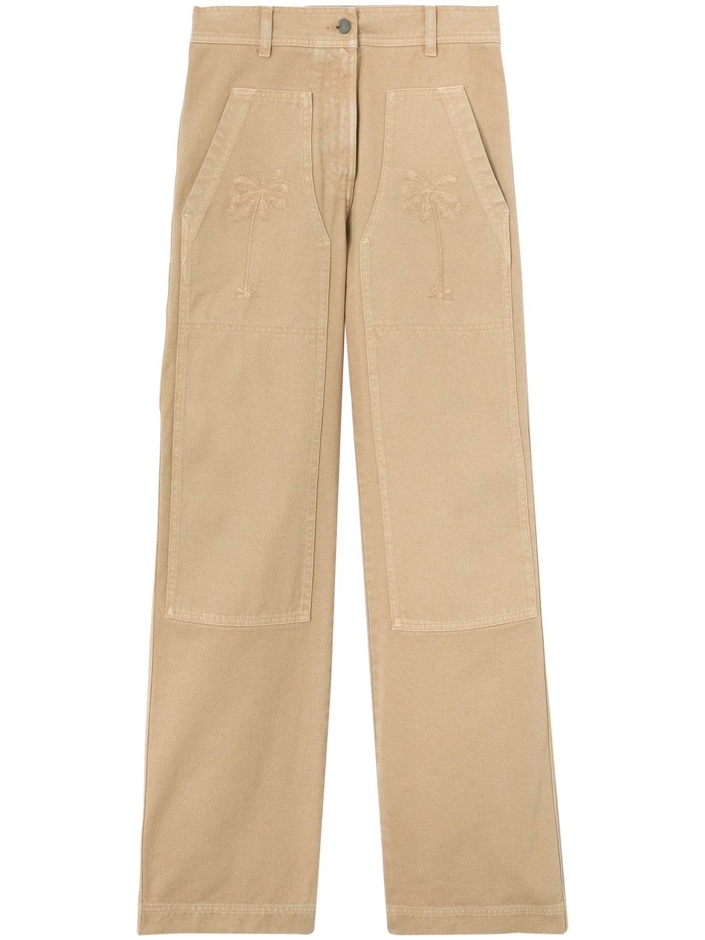 mid-rise straight-leg trousers