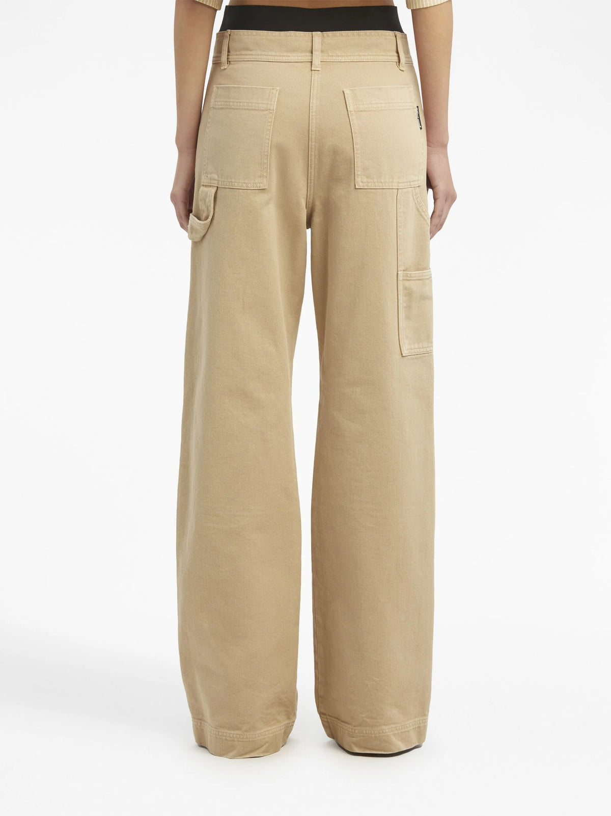 mid-rise straight-leg trousers