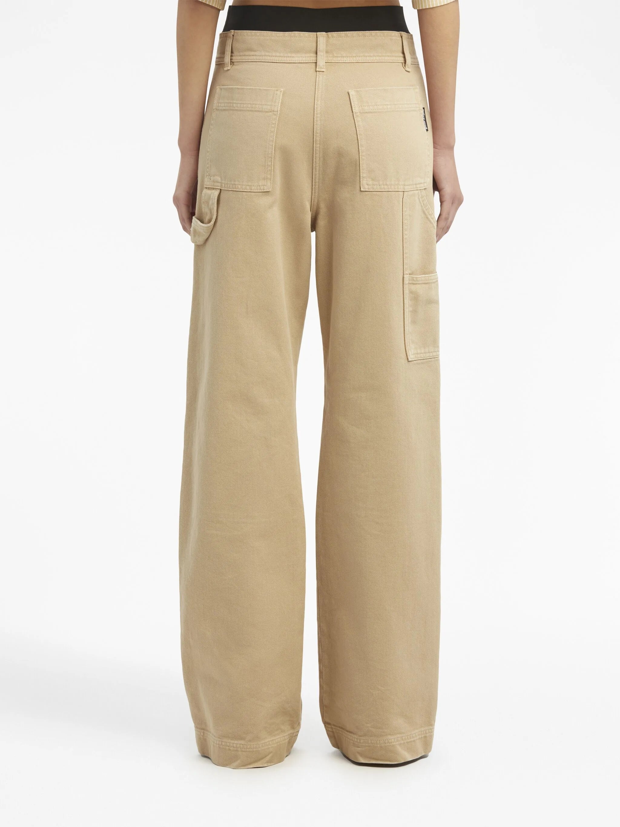mid-rise straight-leg trousers
