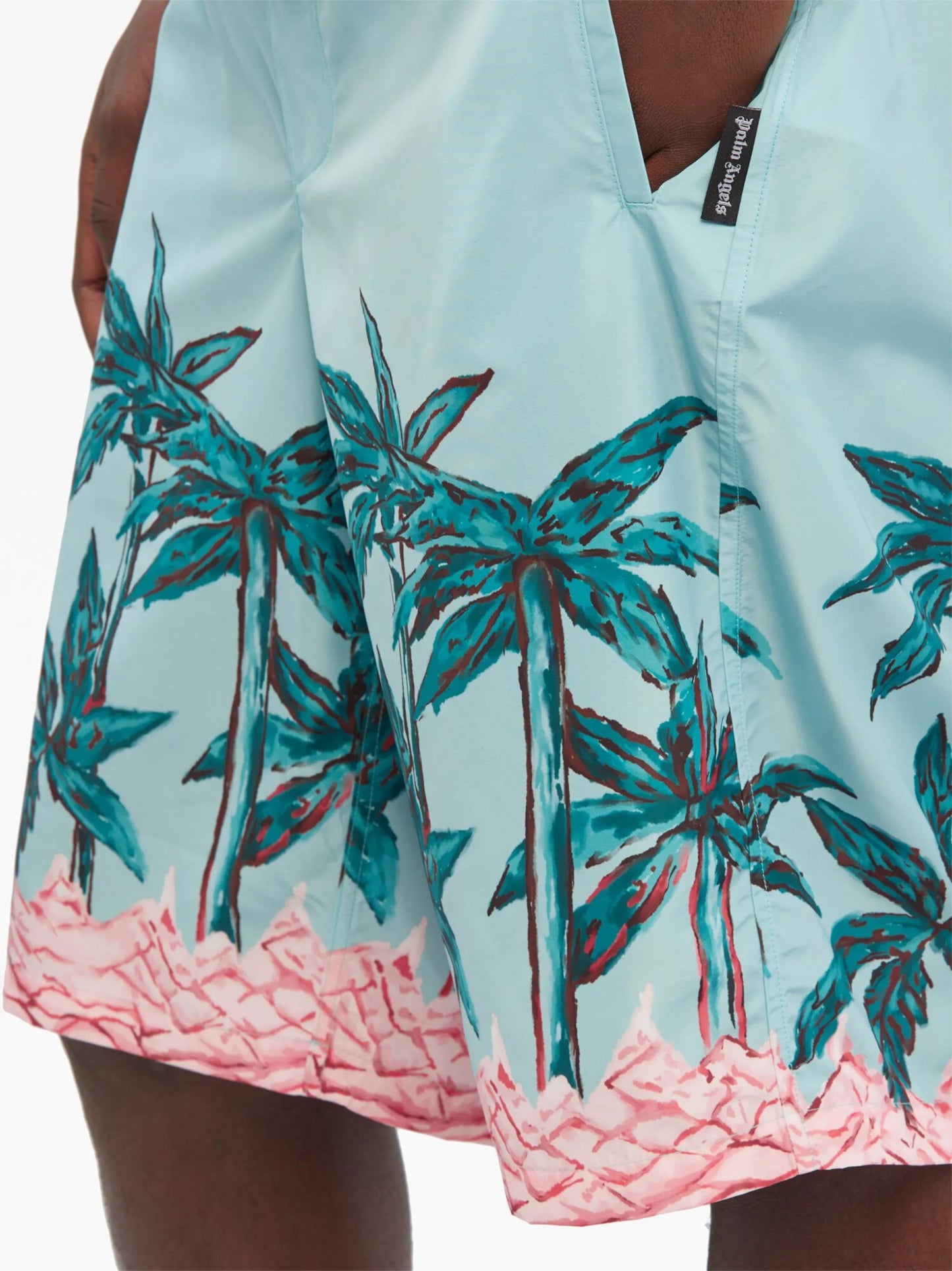 Palms Row-print swim shorts