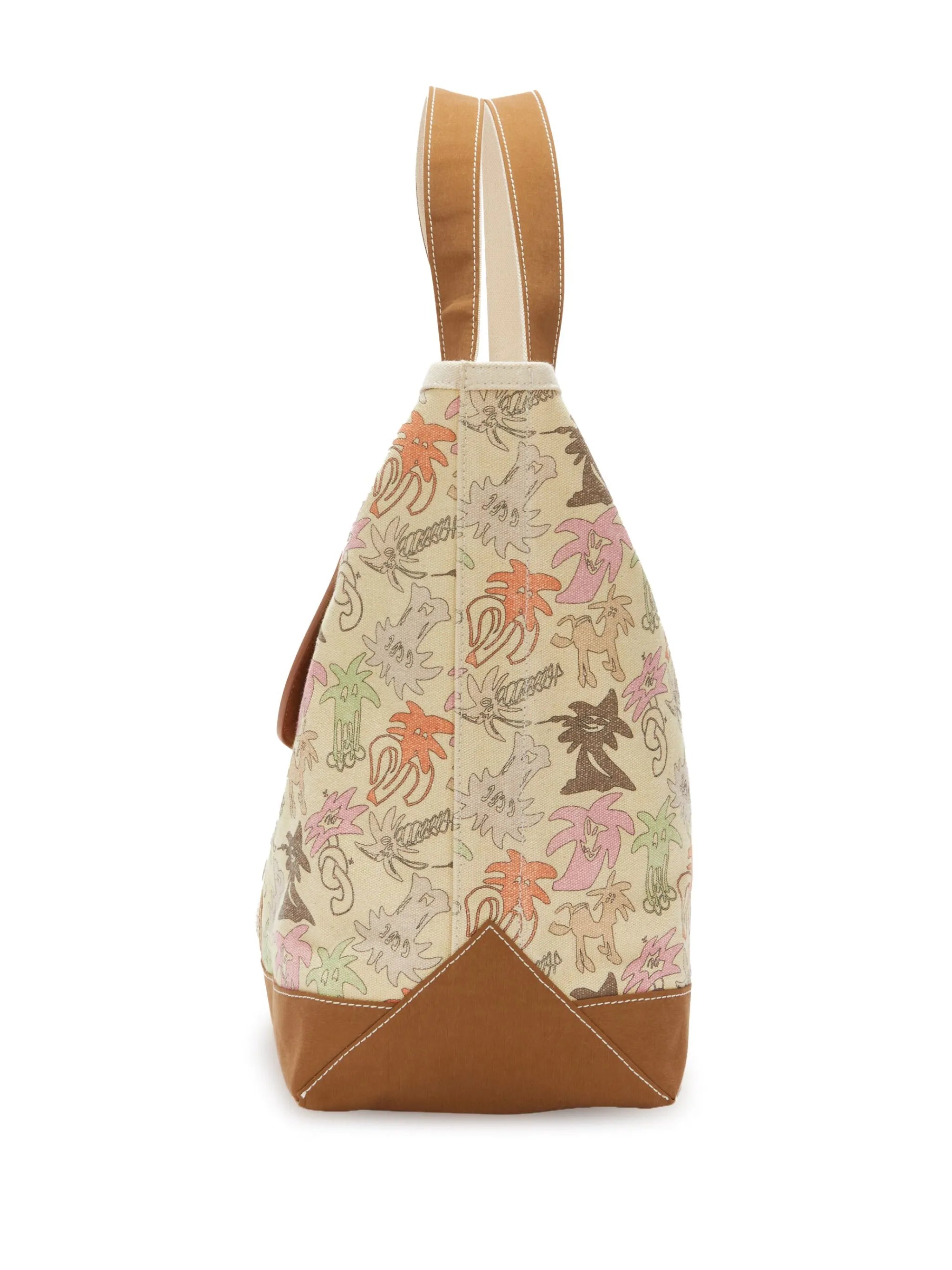 Palmity printed canvas tote bag