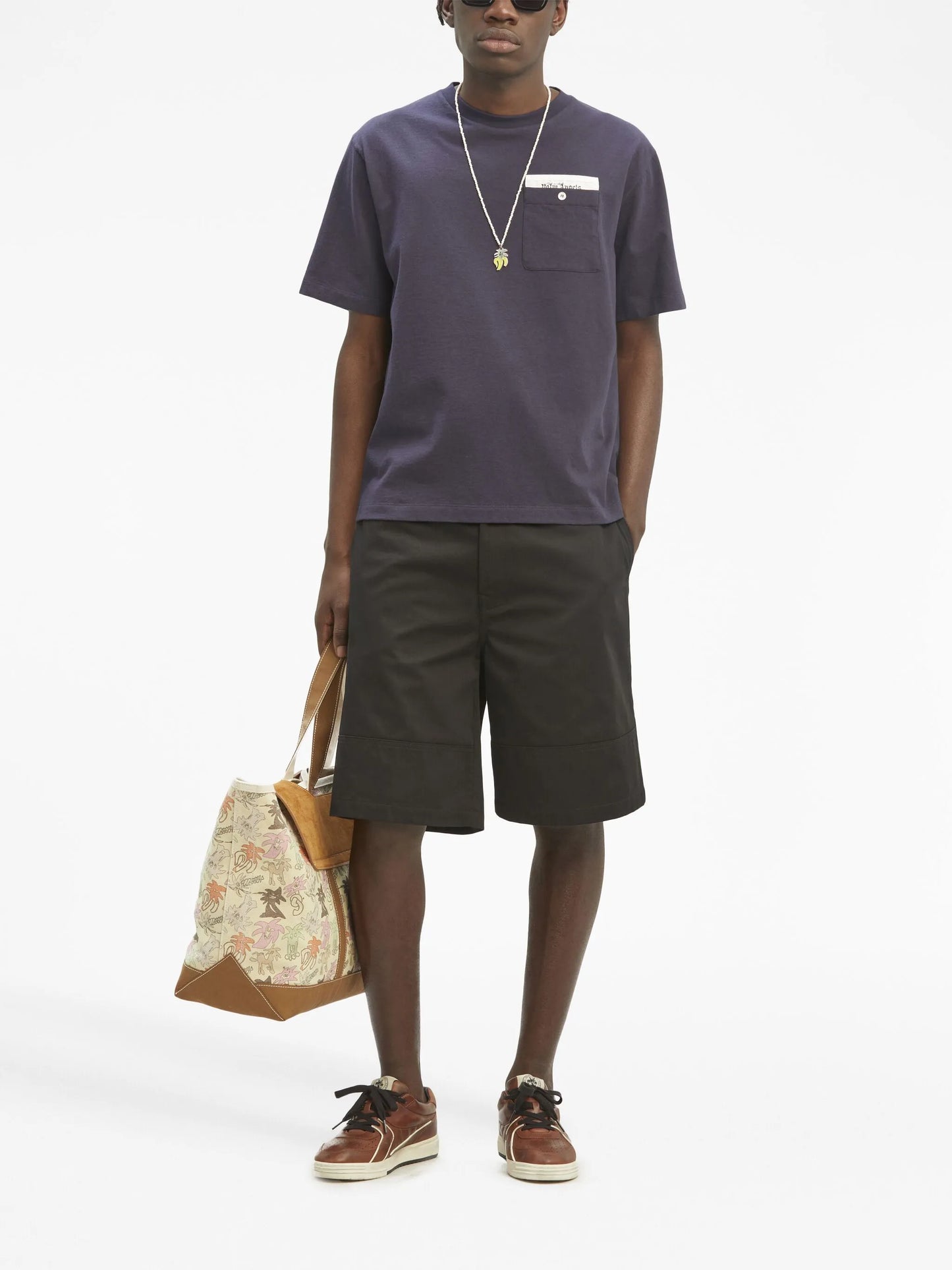 Palmity printed canvas tote bag