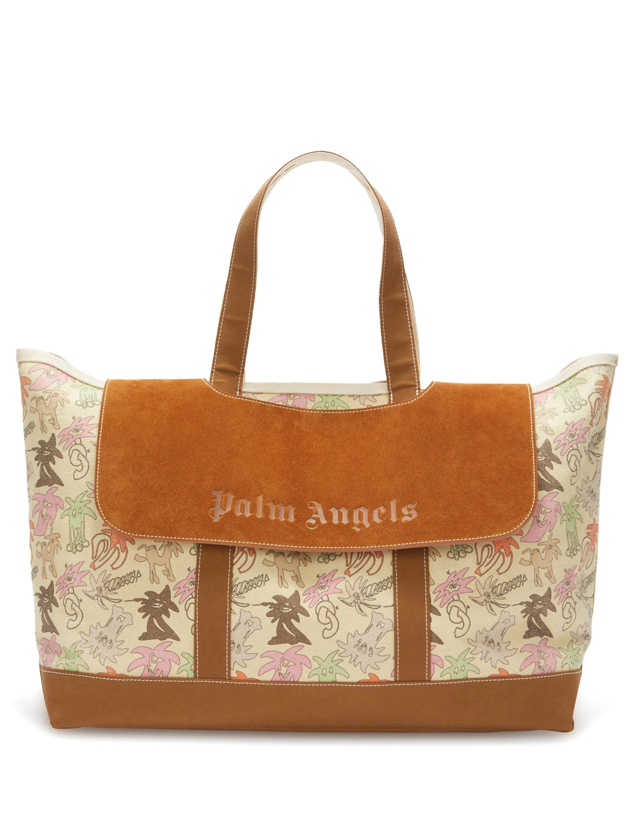 Palmity printed canvas tote bag
