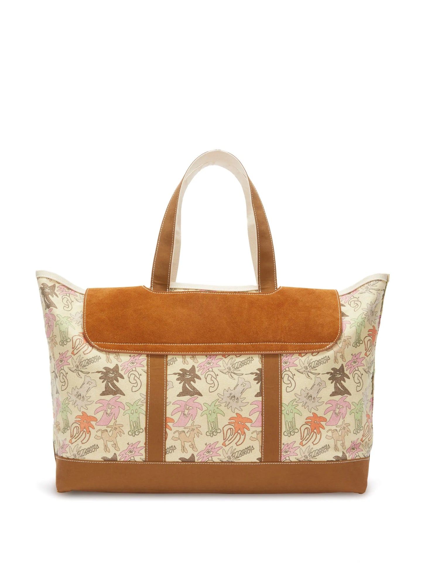 Palmity printed canvas tote bag