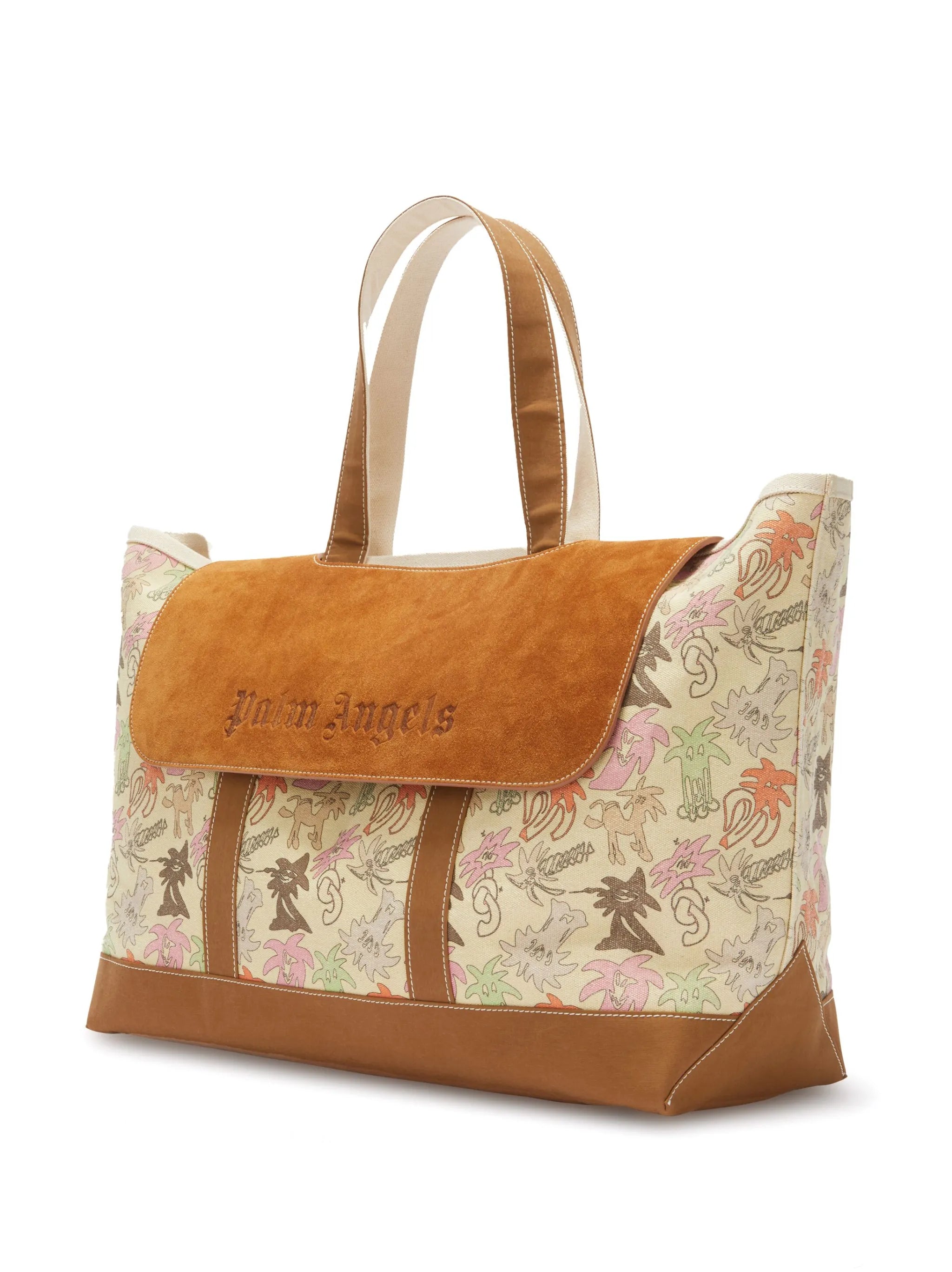 Palmity printed canvas tote bag