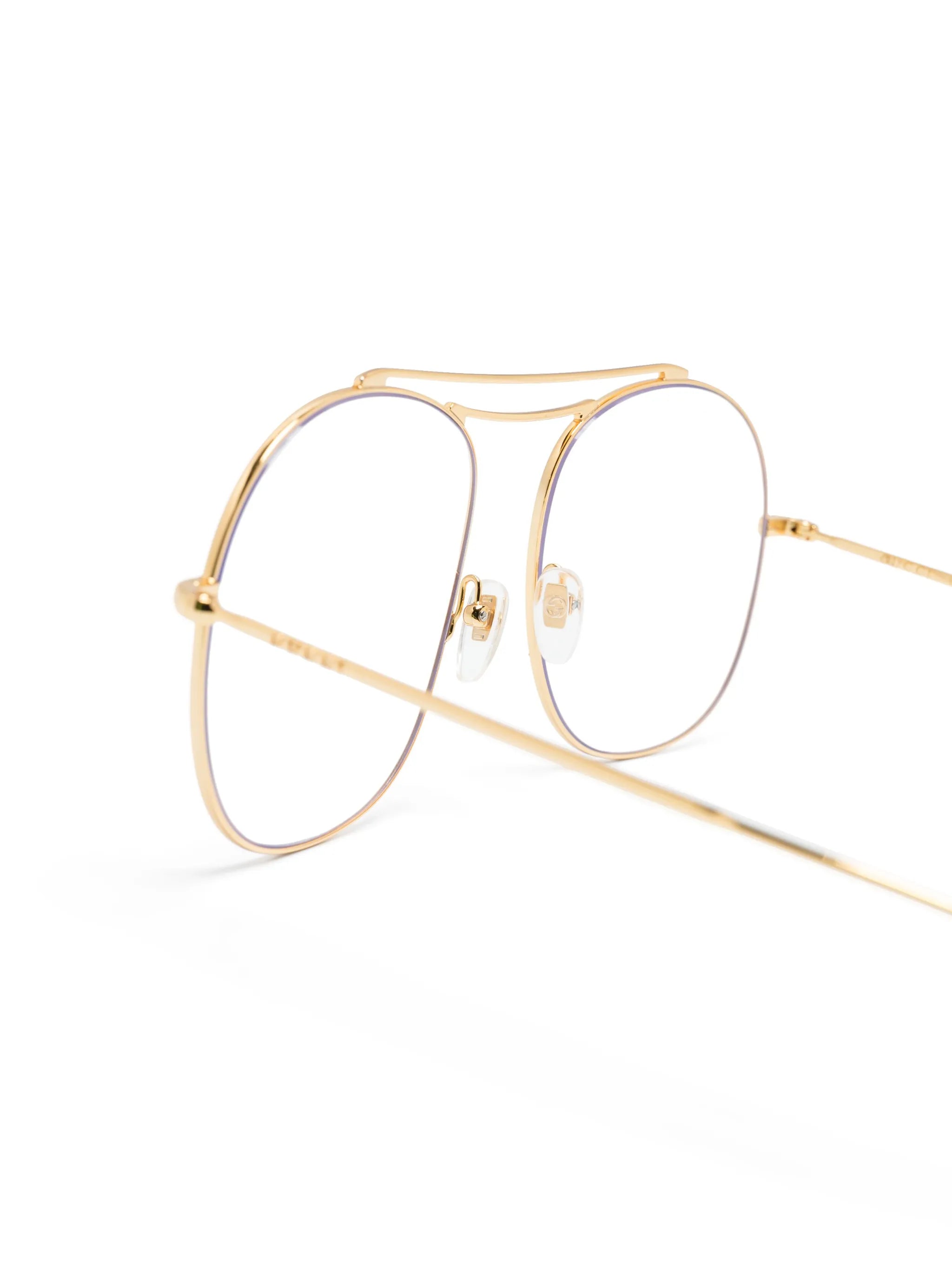 double-bridge pilot-frame glasses