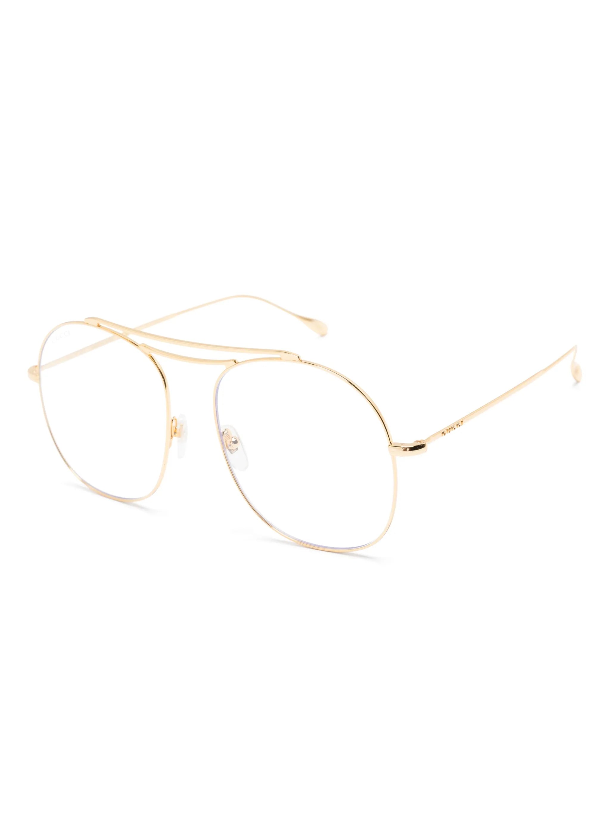 double-bridge pilot-frame glasses
