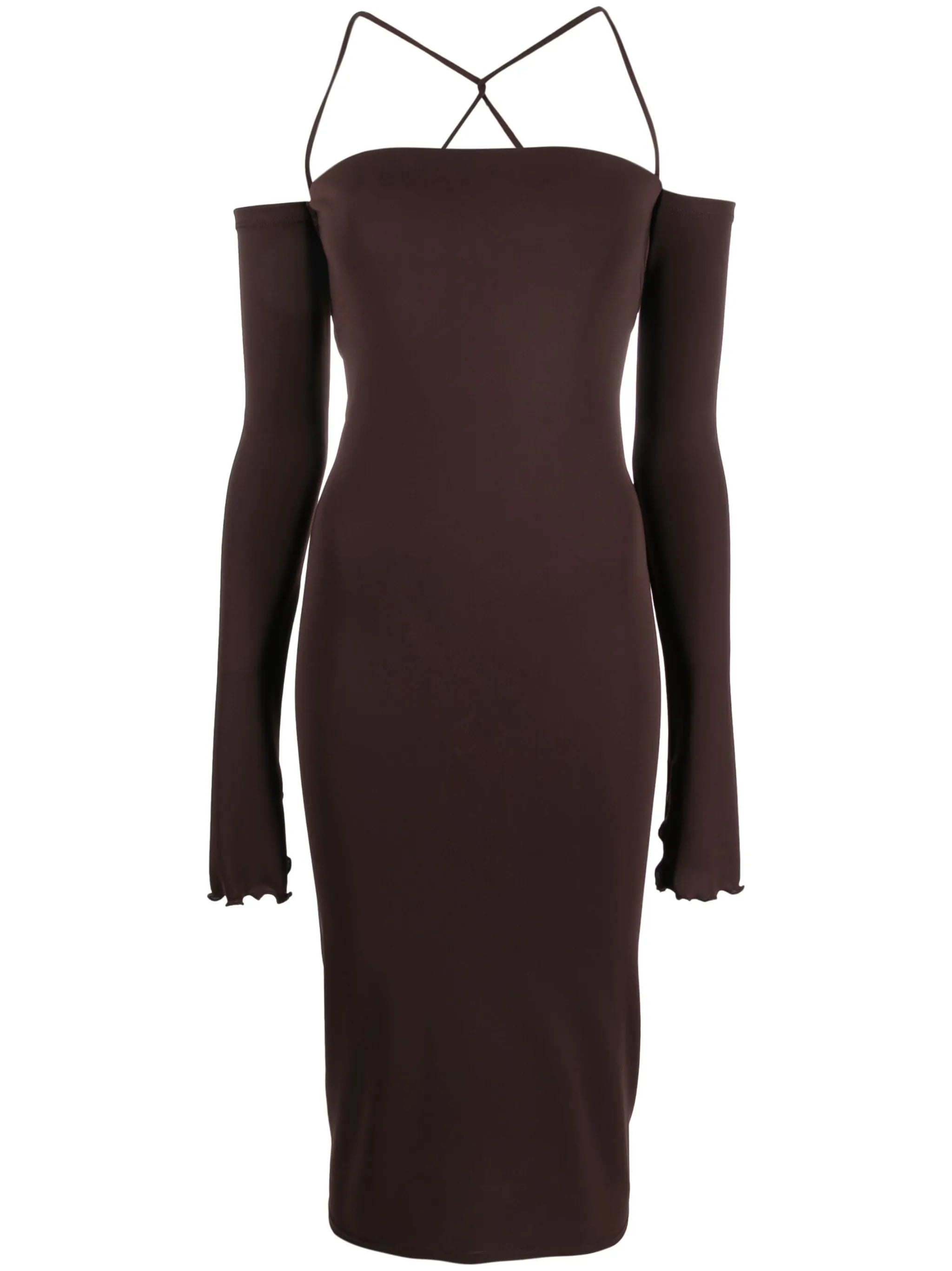 Maddy lace-up midi dress