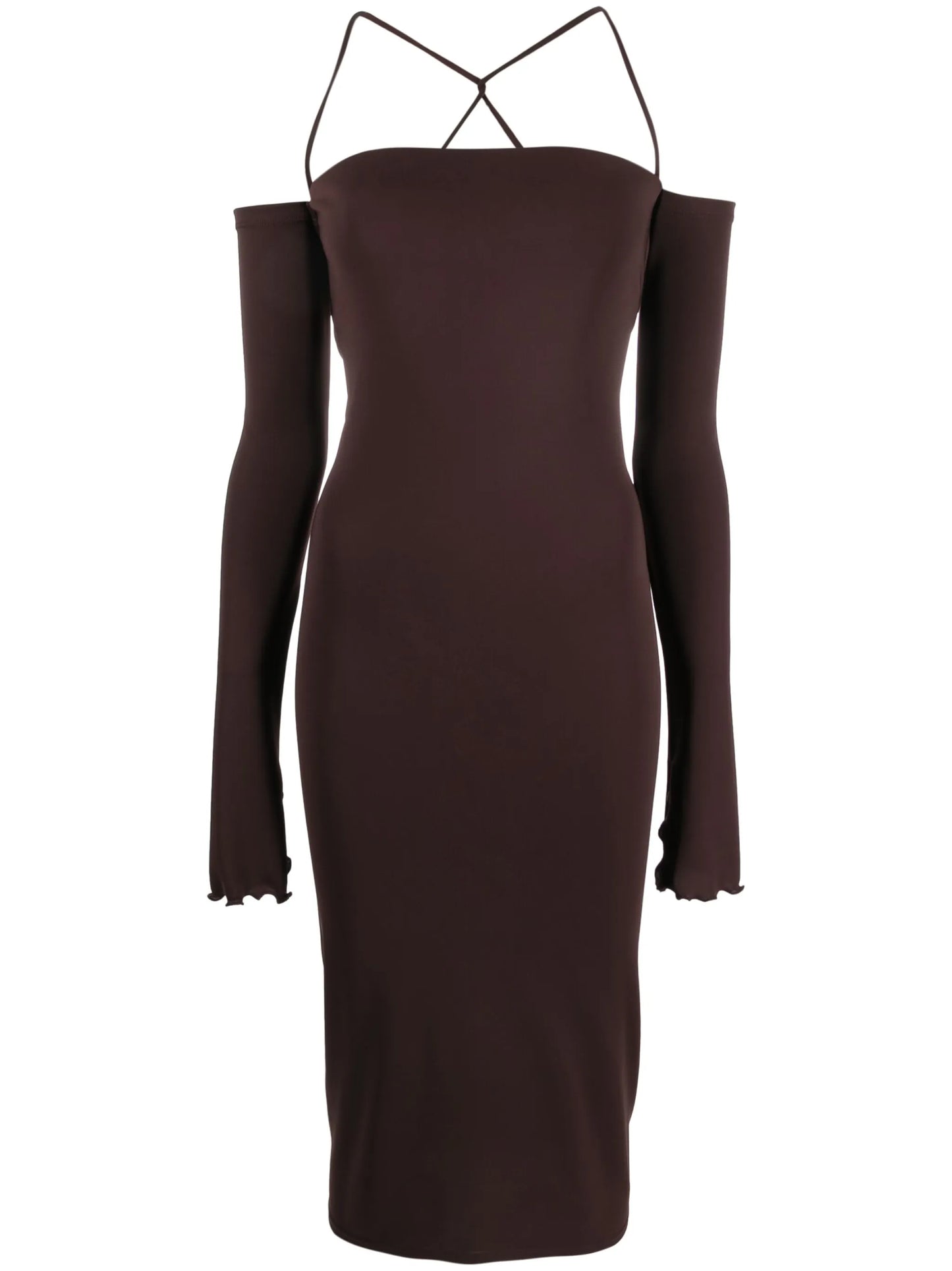 Maddy lace-up midi dress