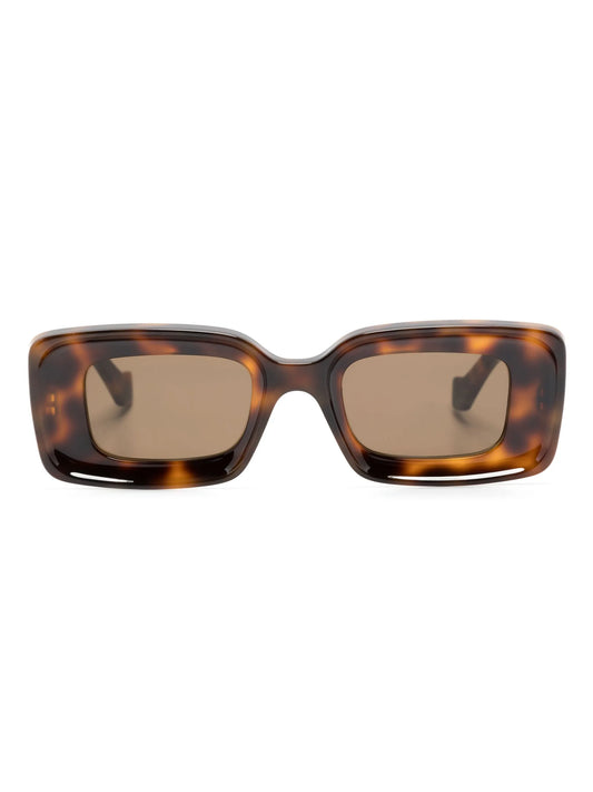 square-frame logo sunglasses