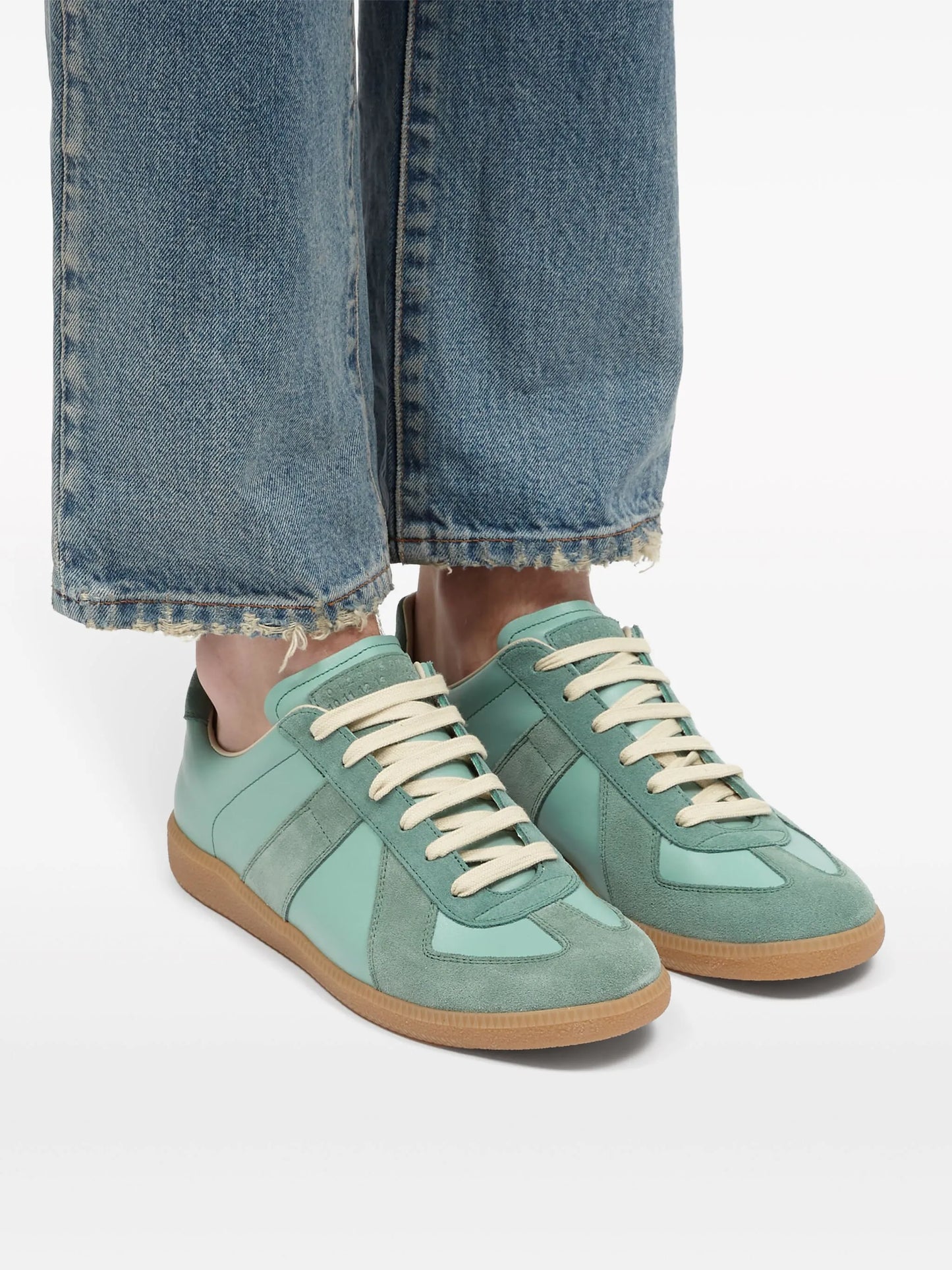 Replica low-top leather sneakers