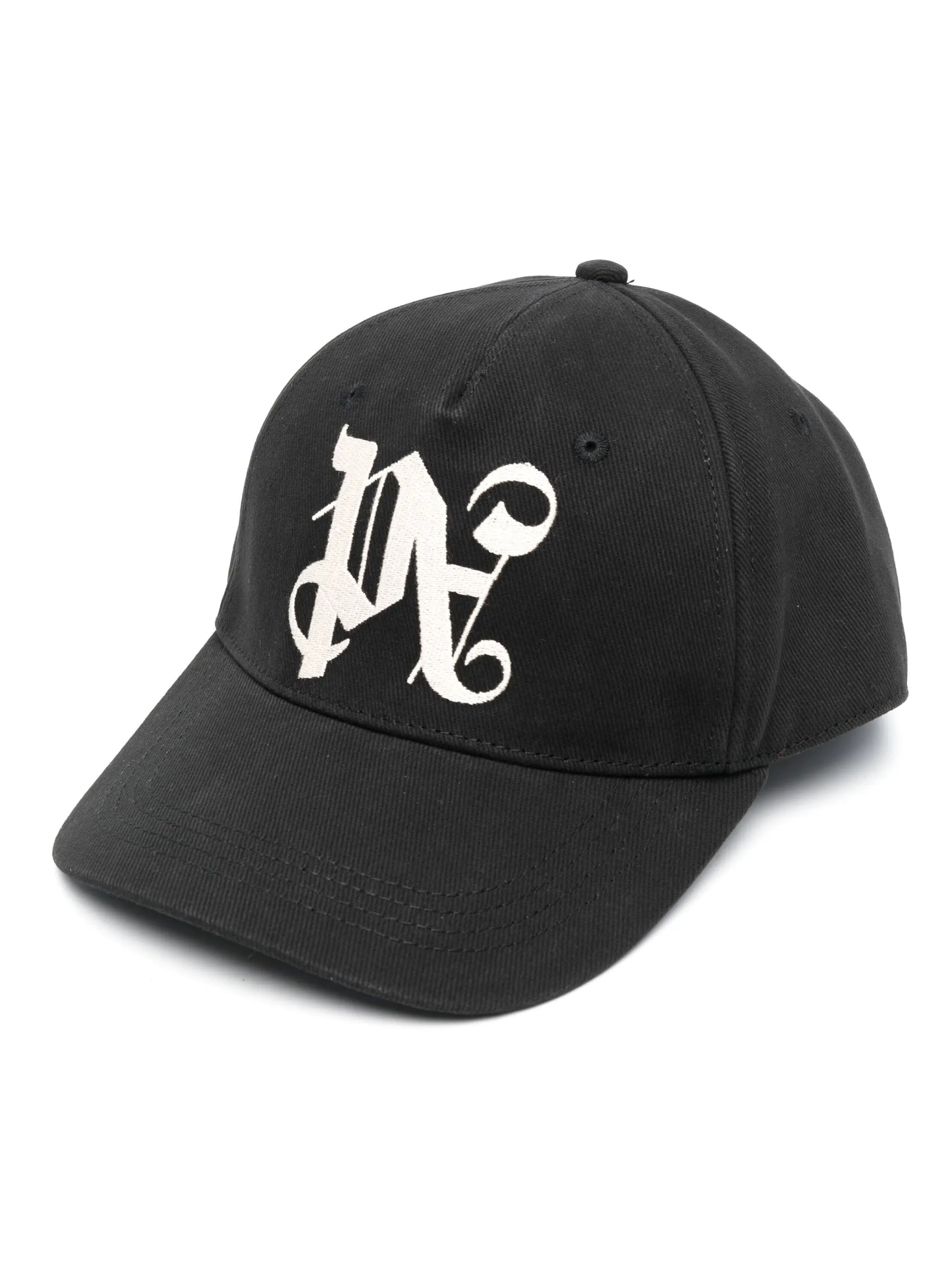 monogram-embroidered cotton cap