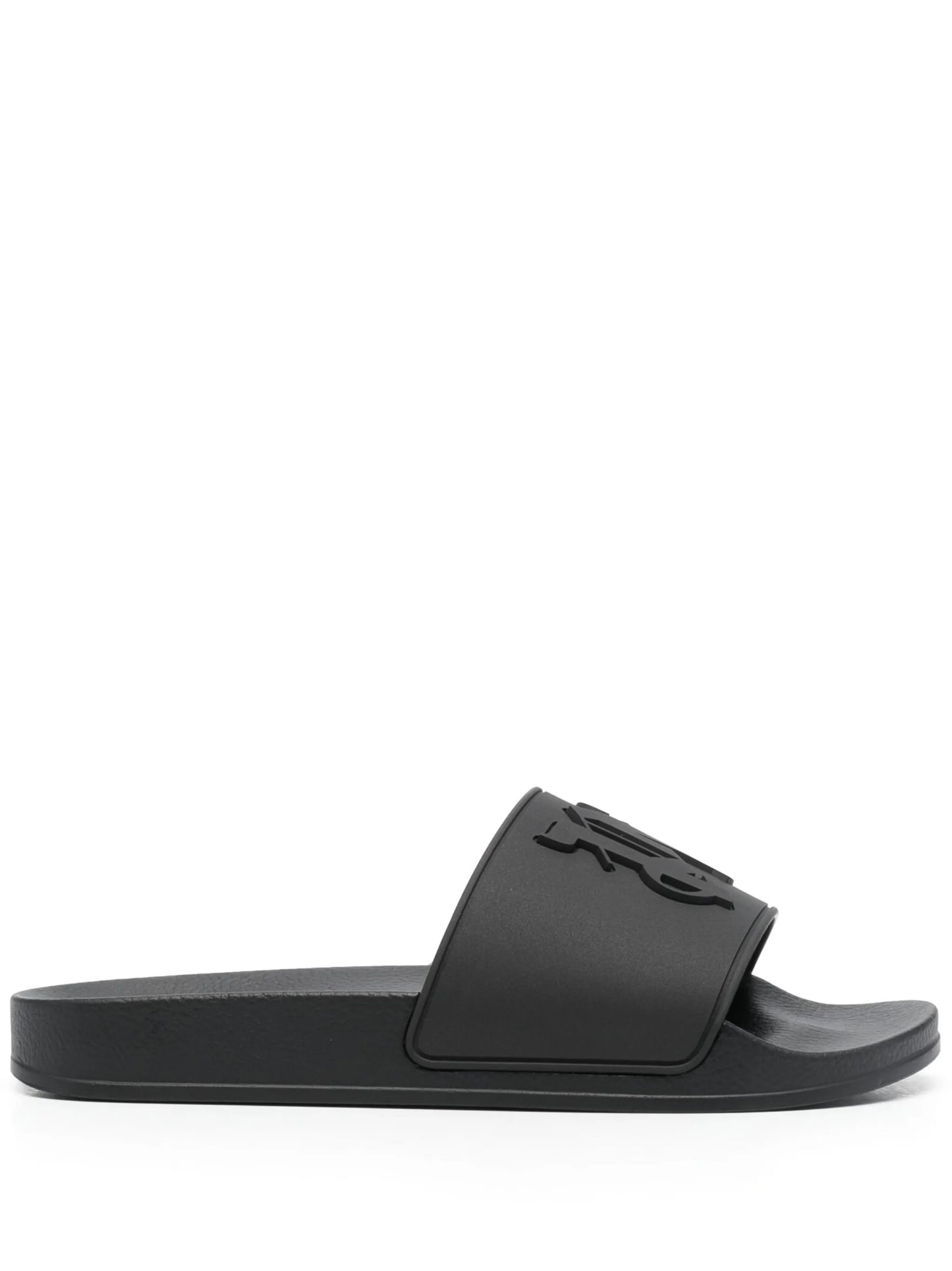 rubberised monogram flat slides