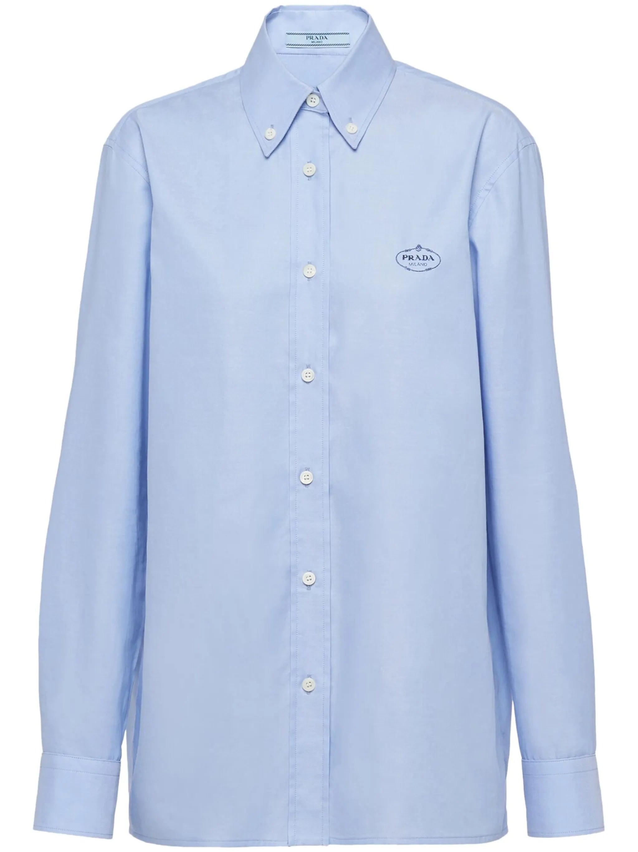 logo-print Oxford shirt