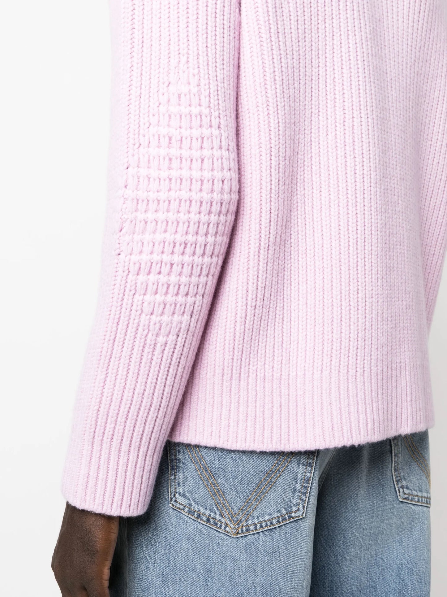 ribbed crew-neck jumper
