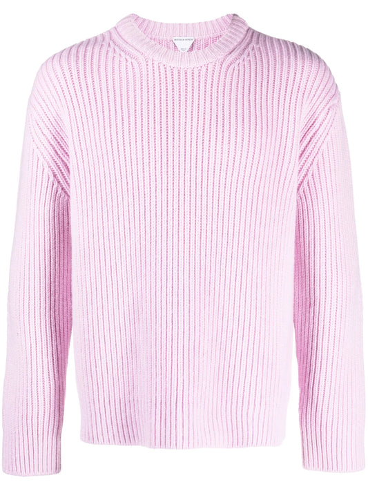 ribbed crew-neck jumper