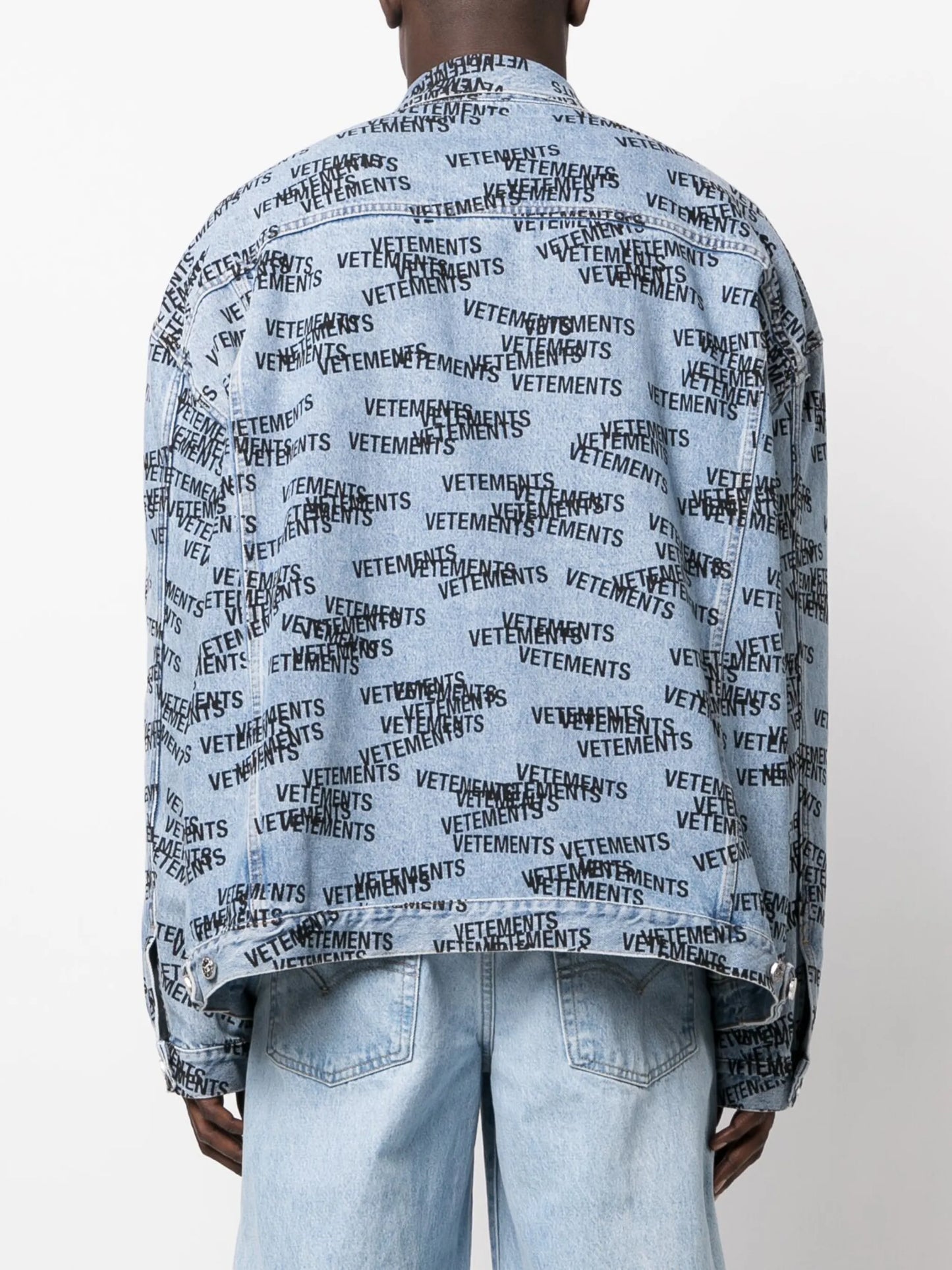 logo-print denim jacket
