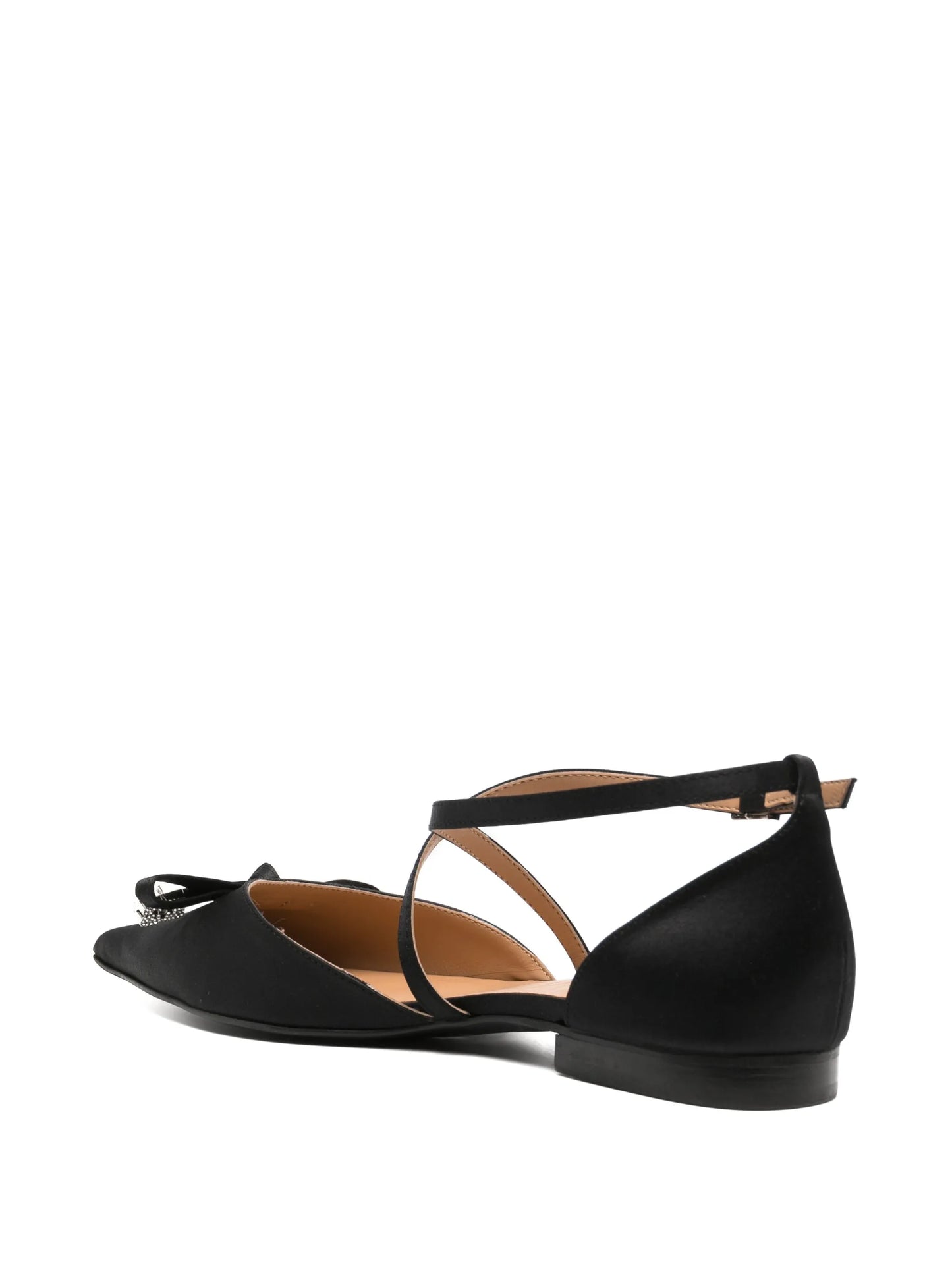 bow-detail pointed-toe ballerina shoes
