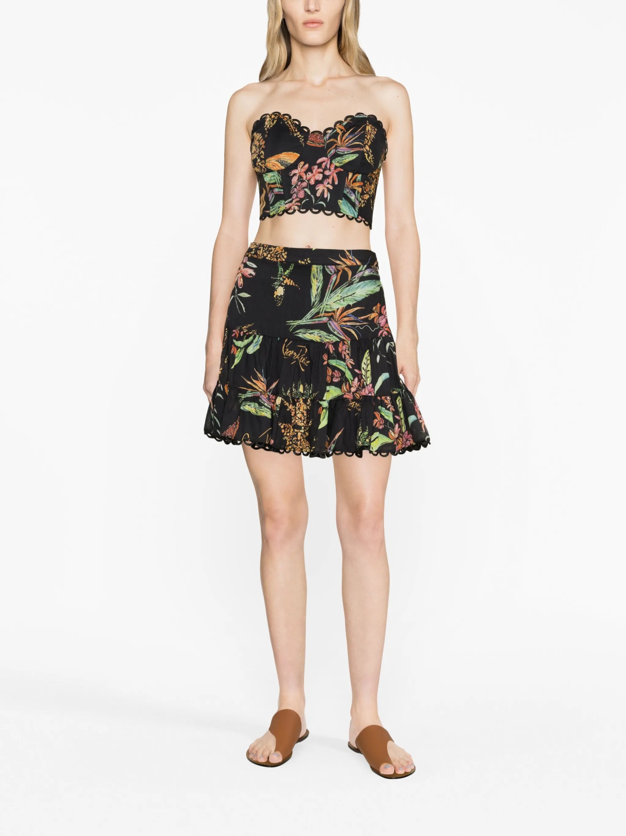 Argy Fresca-print miniskirt