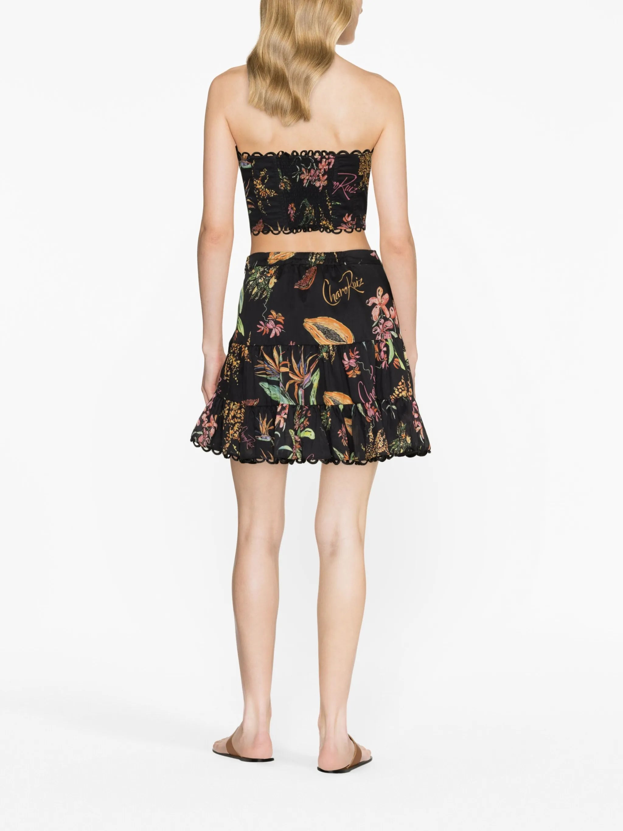 Argy Fresca-print miniskirt