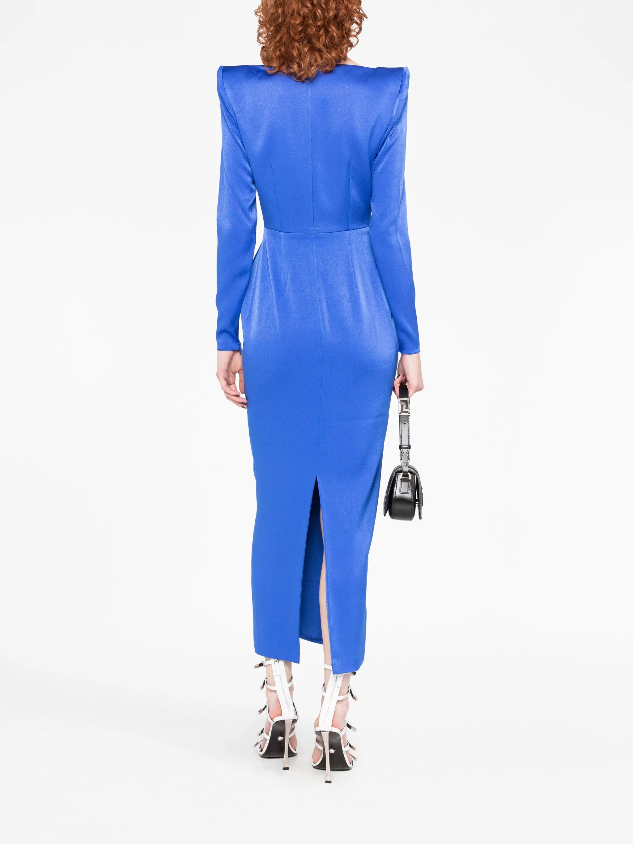 Linden satin midi dress
