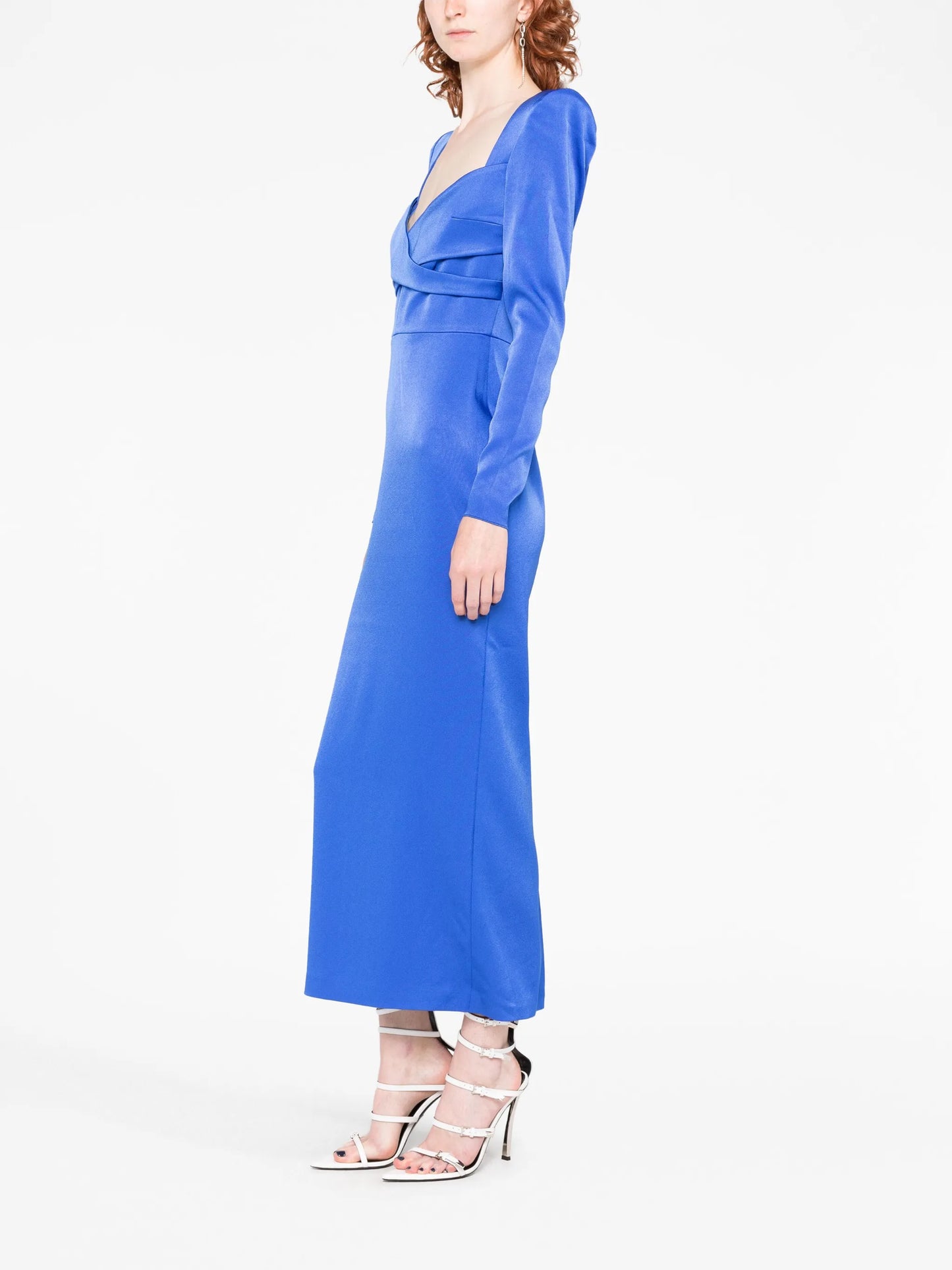Linden satin midi dress
