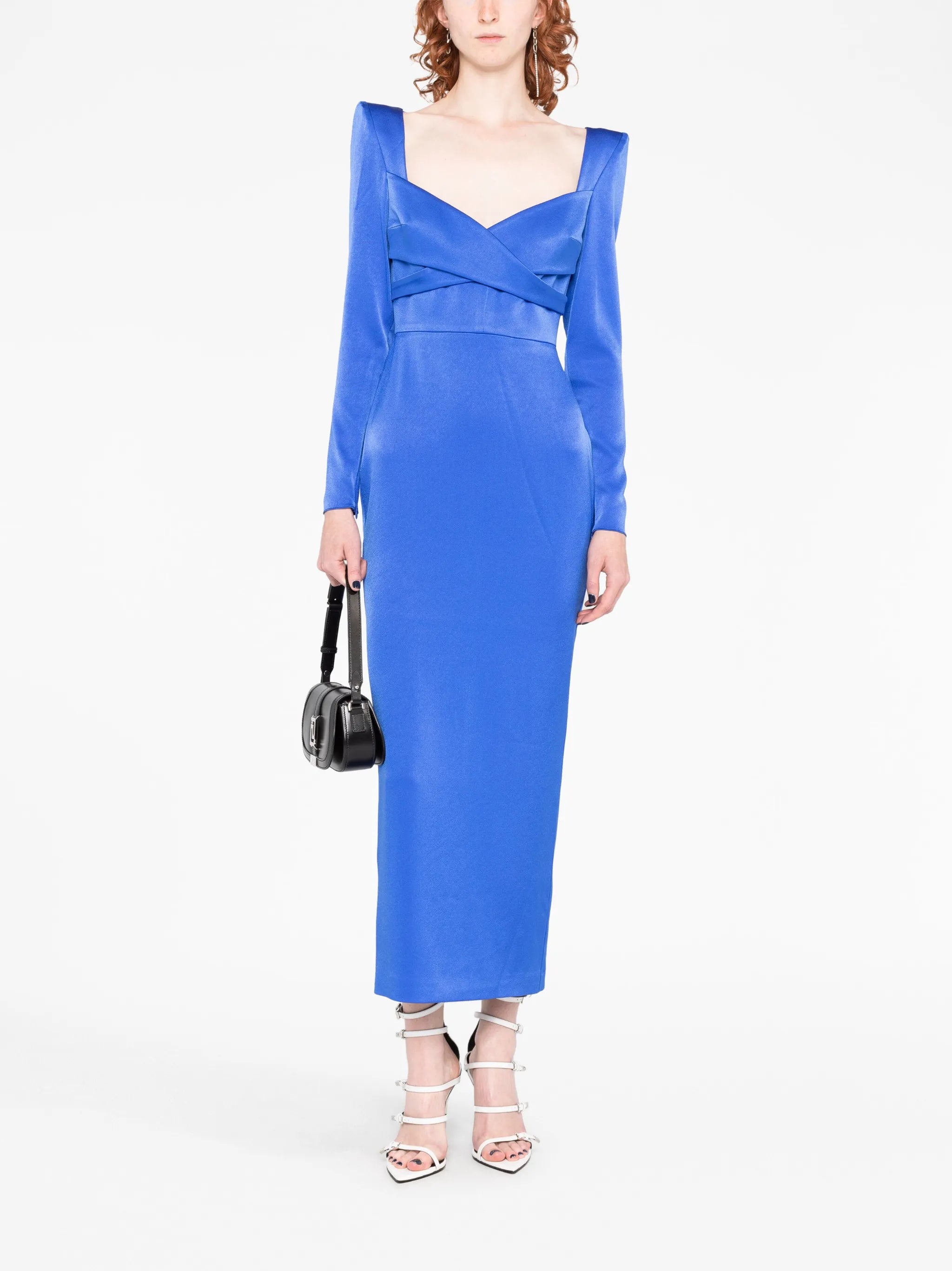 Linden satin midi dress