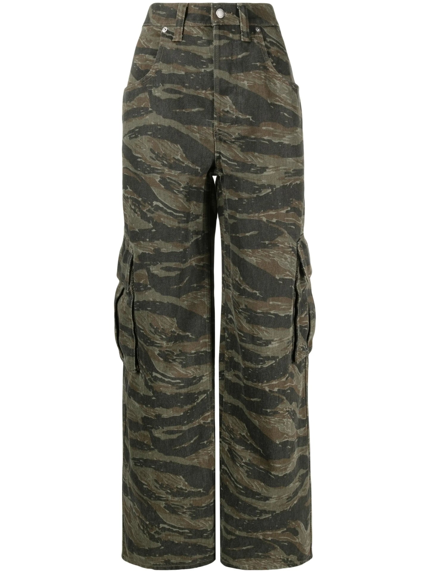 camouflage-print cargo jeans