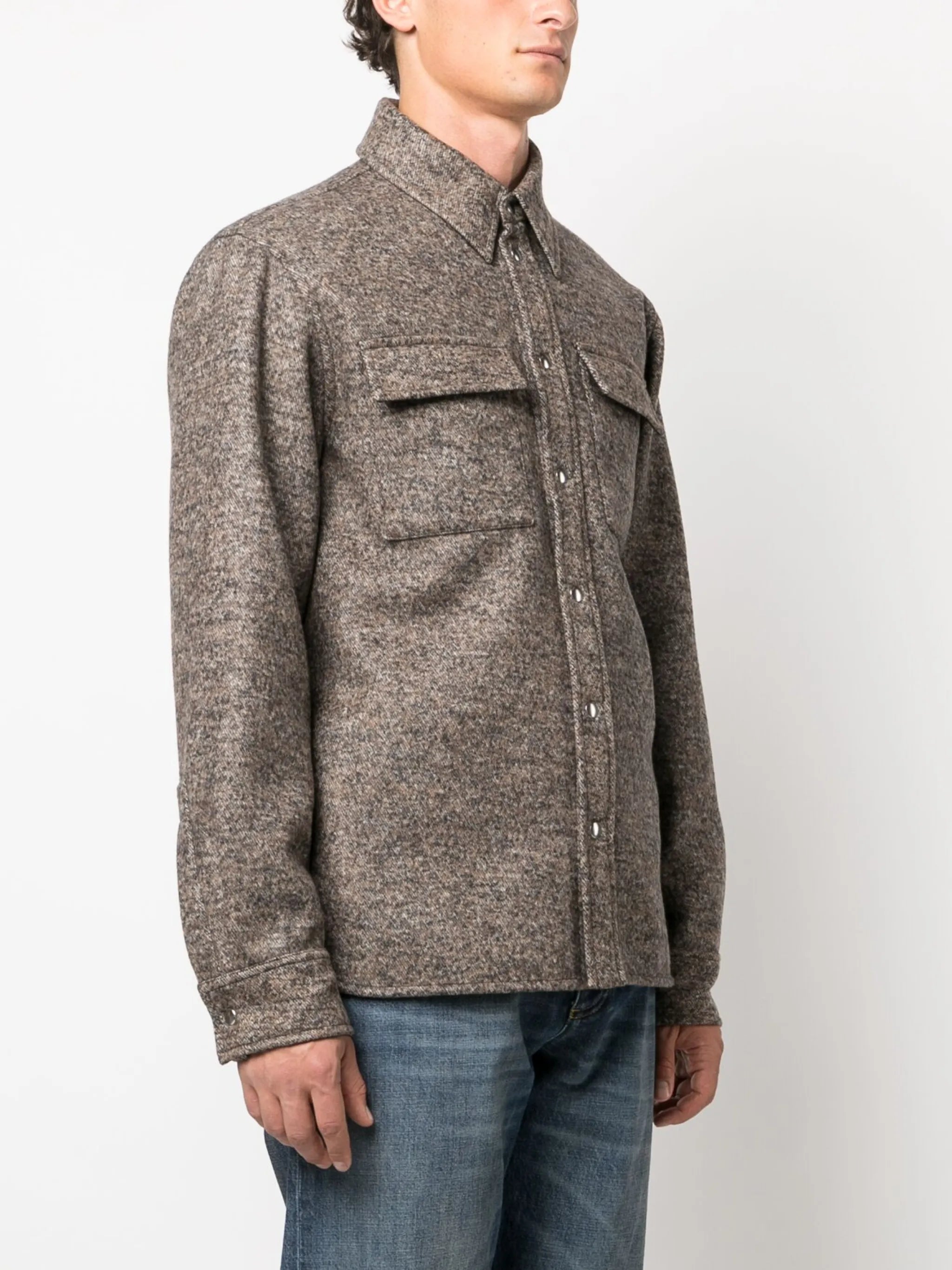 long-sleeve wool shirt