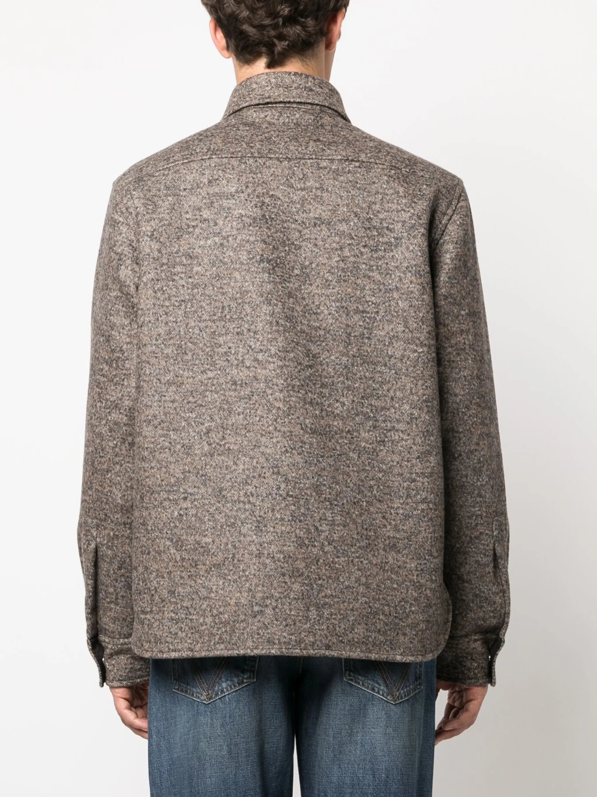 long-sleeve wool shirt