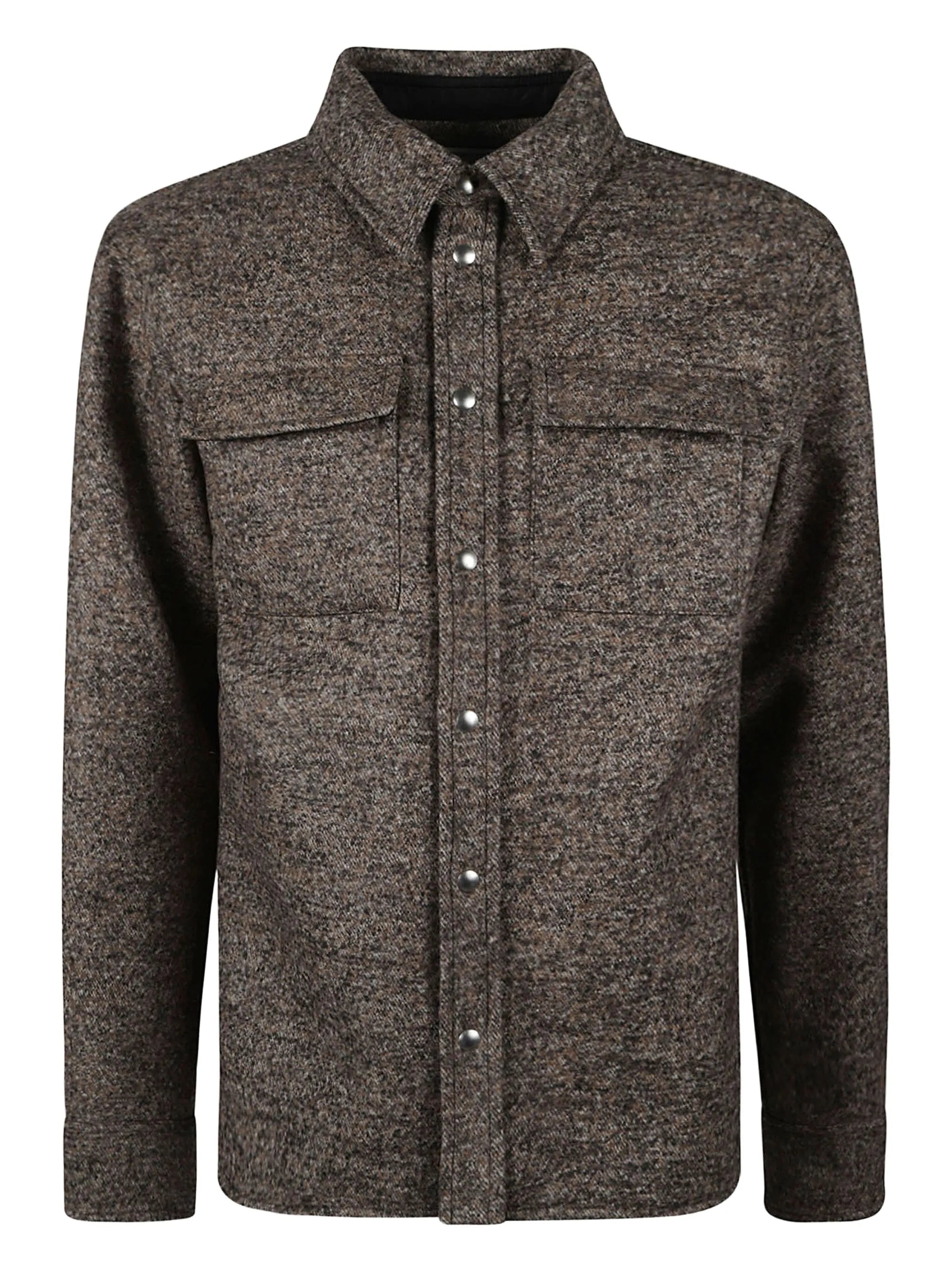 long-sleeve wool shirt