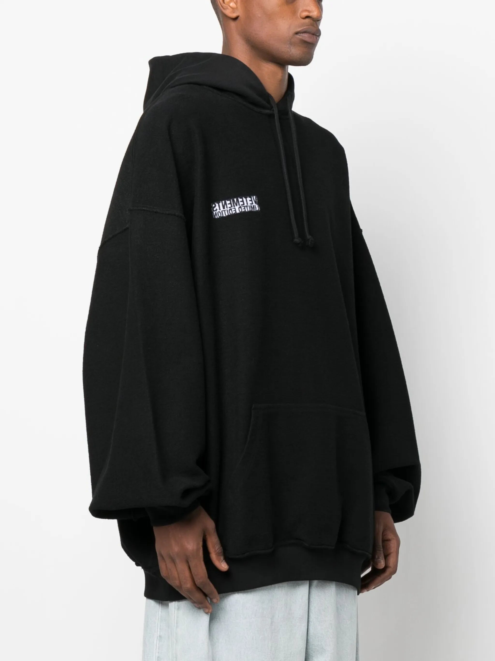 inside-out logo oversize hoodie