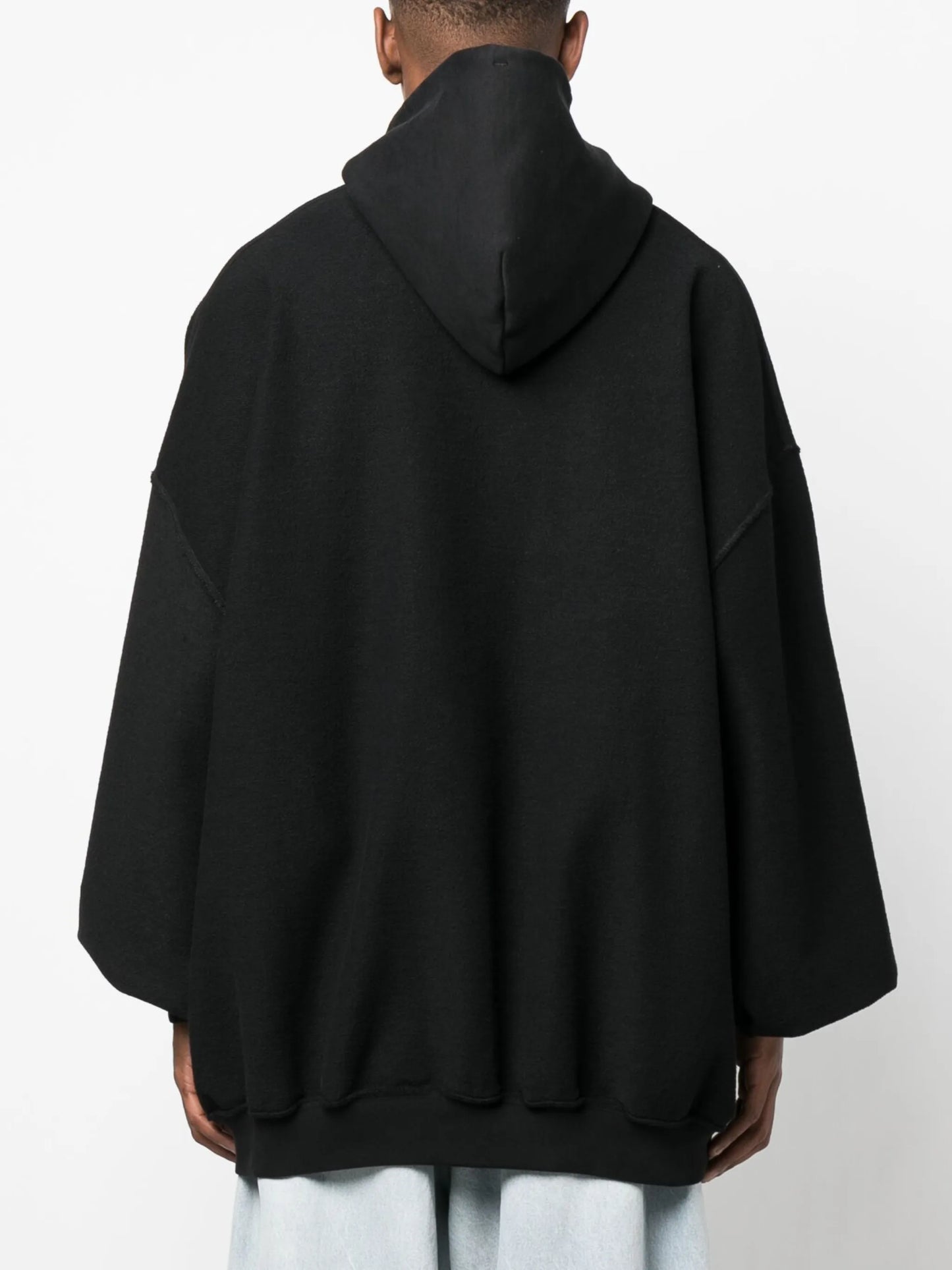 inside-out logo oversize hoodie