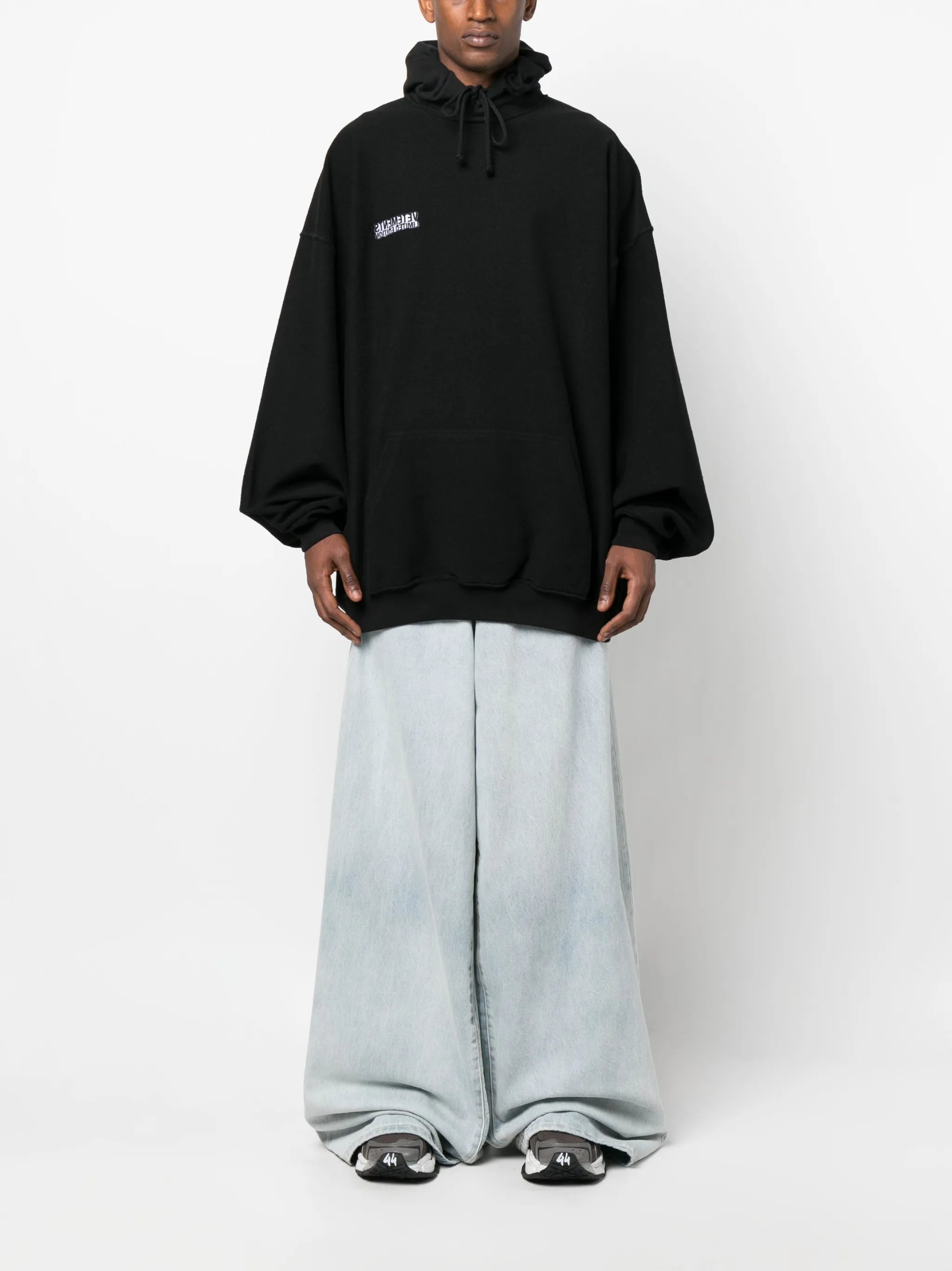 inside-out logo oversize hoodie