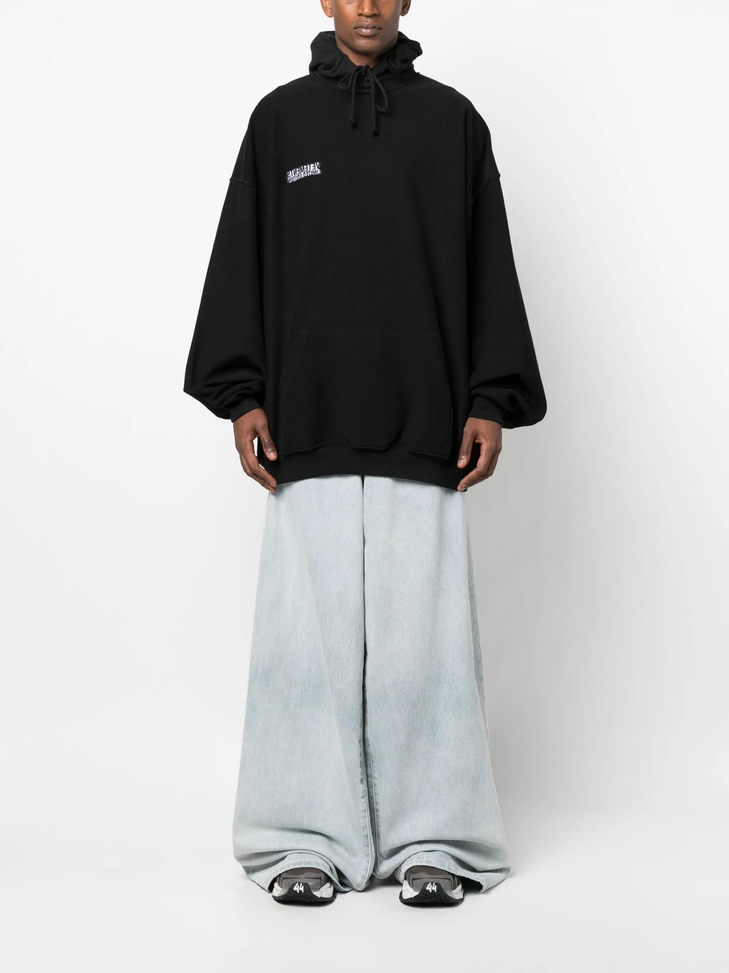 inside-out logo oversize hoodie