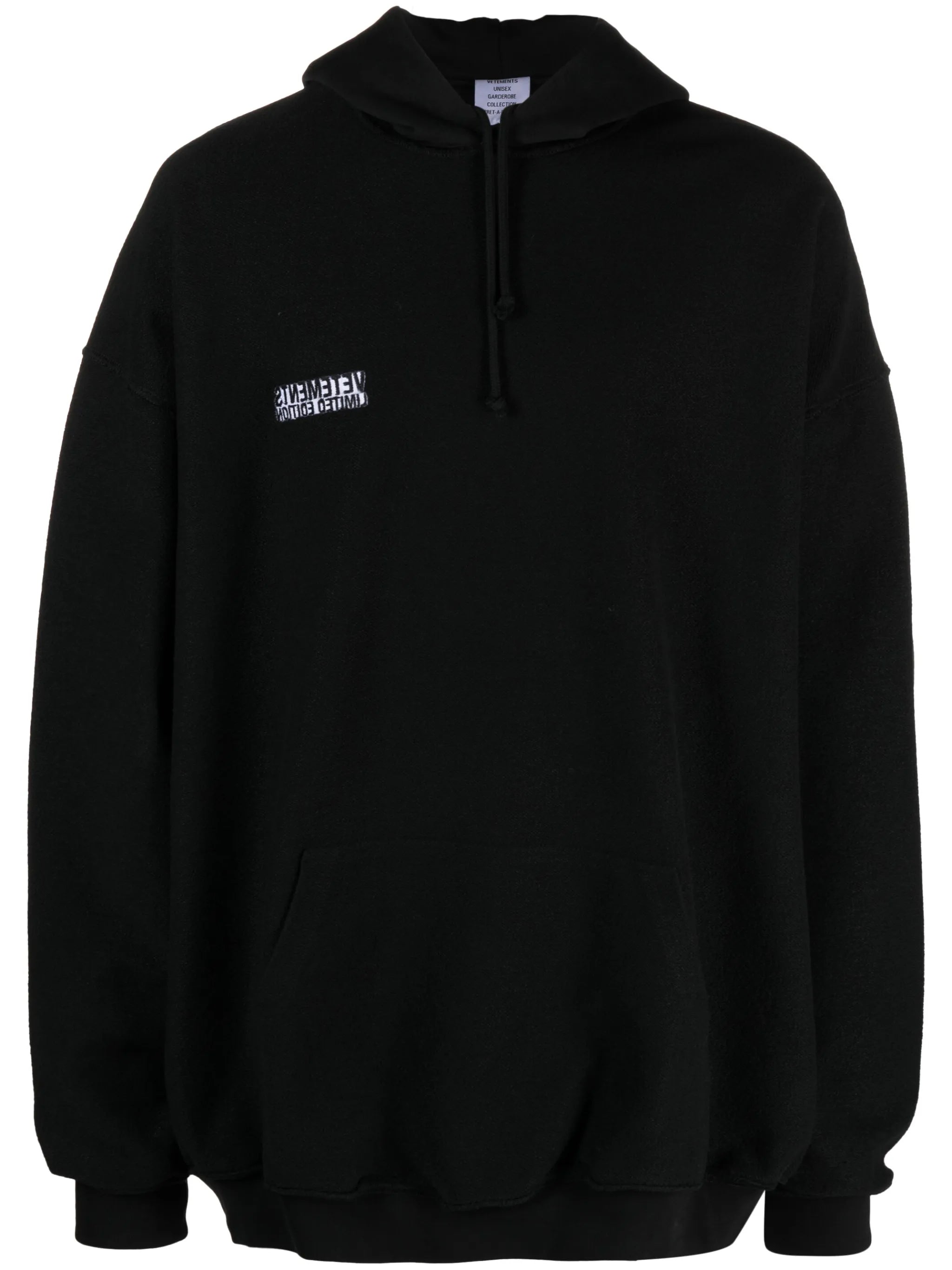 inside-out logo oversize hoodie